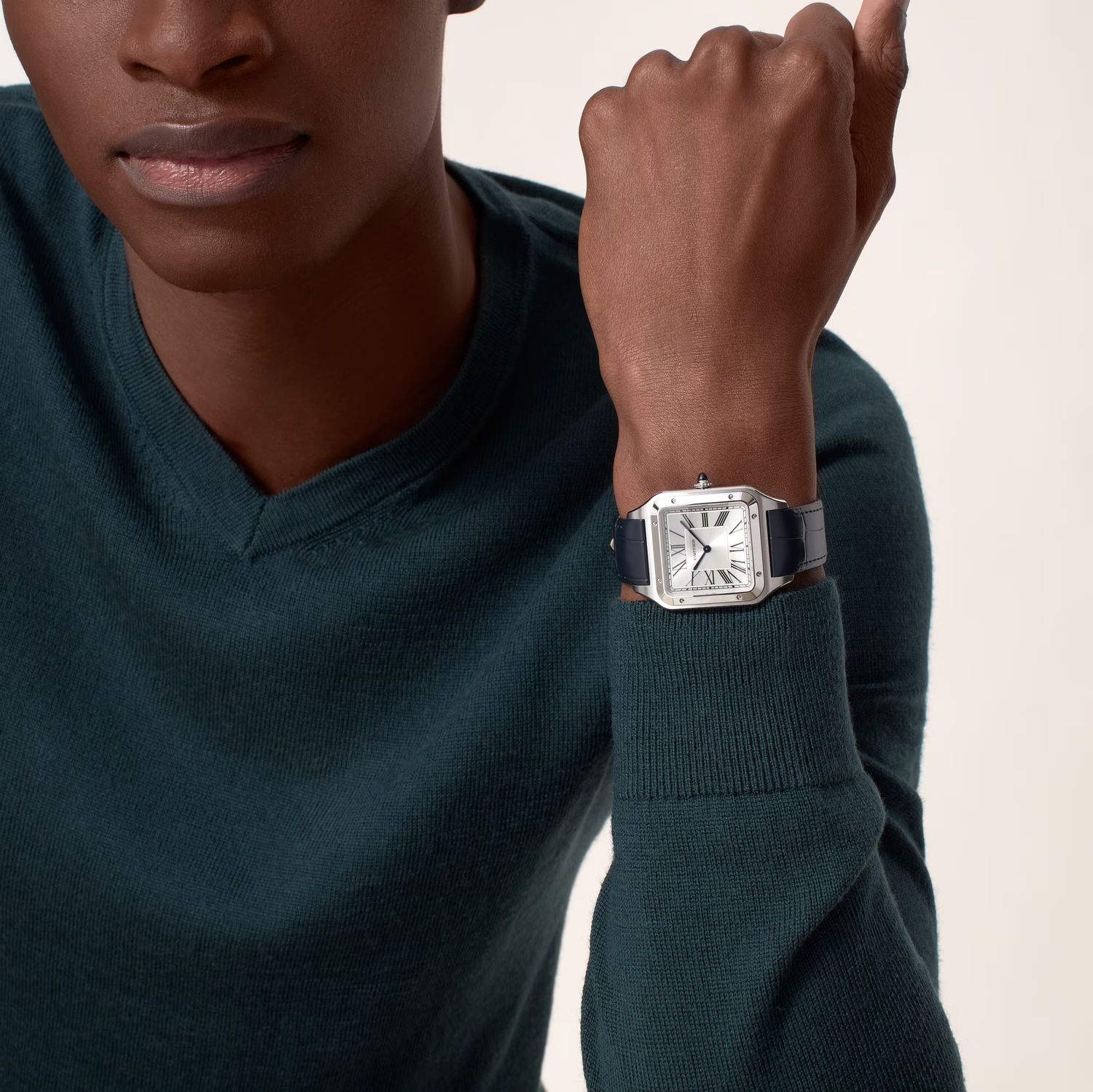 Santos-Dumont Cartier Watch Stainless Steel Silver Dial|Auberi