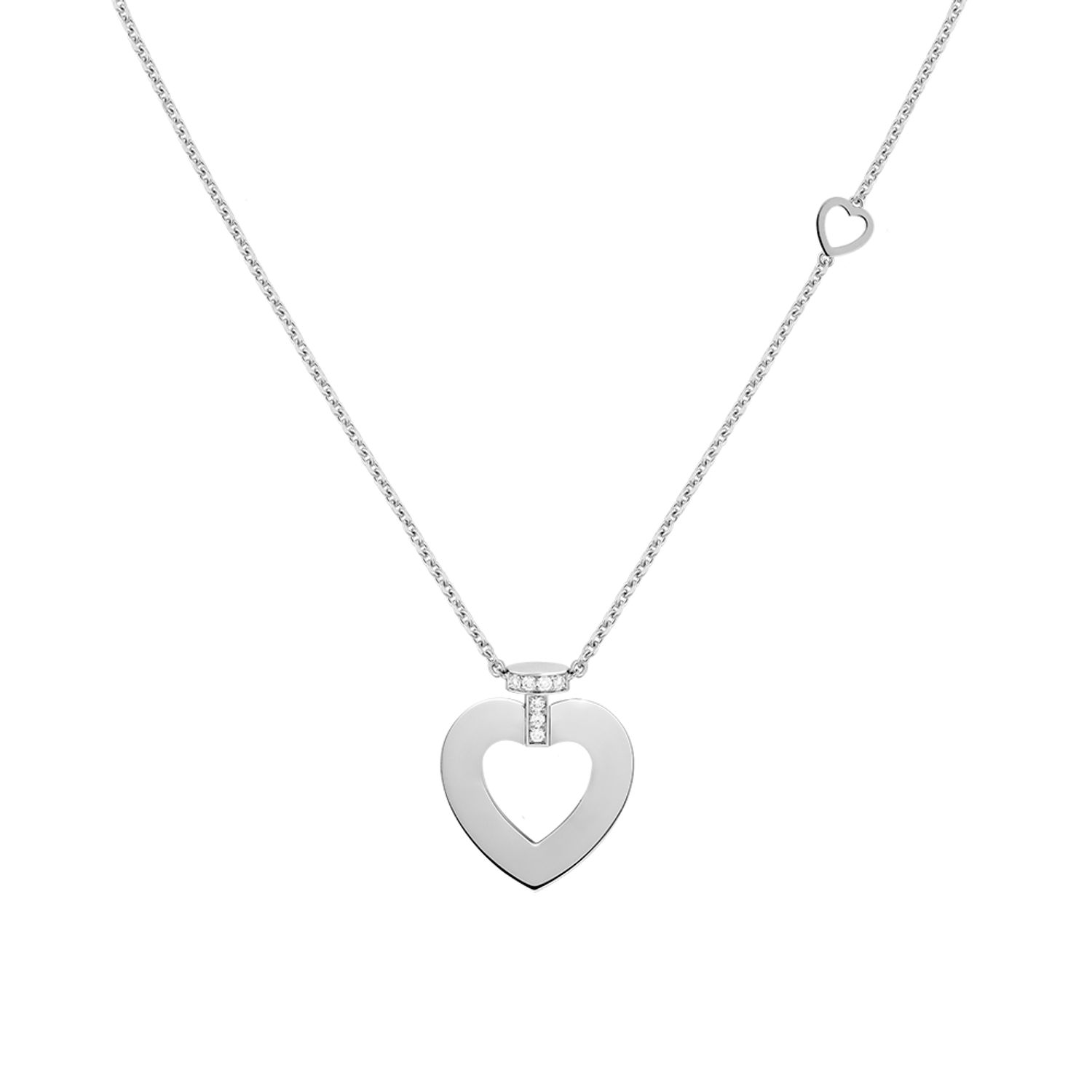 Pretty Woman Medium model necklace in white gold and diamonds Fred Godecho Pauliet