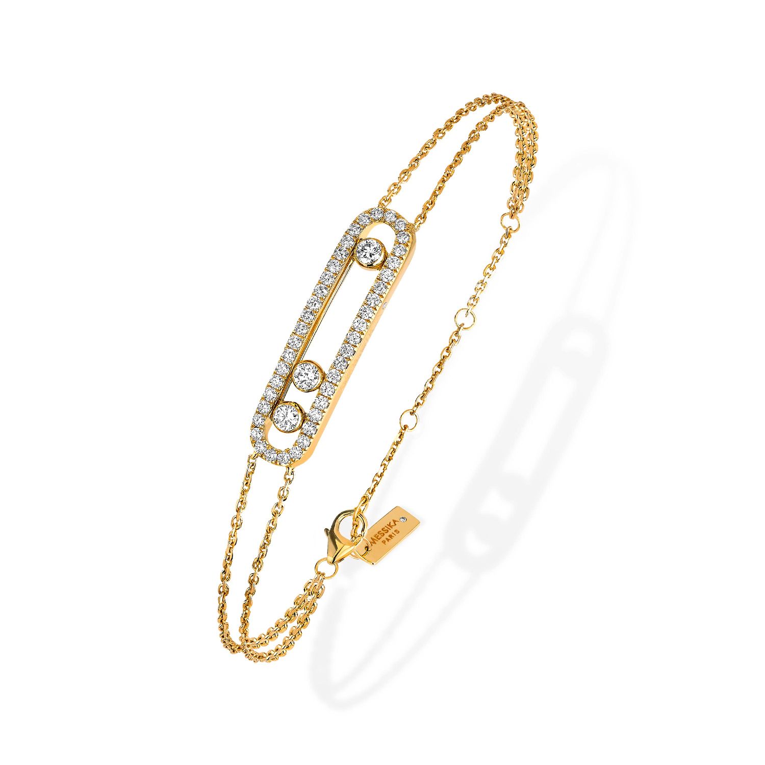 Boucles D'oreilles Pendantes étoile Diamant - Or Jaune 14 Carats - 0,34 Ct