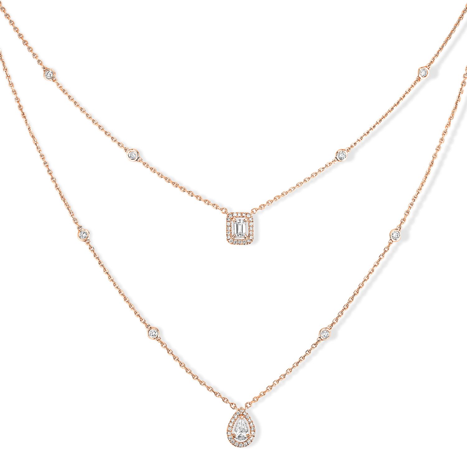 Collier 2 Rangs En Jade De Birmanie 8mm Et 6mm - Fermoir Nacre Et Argent 925