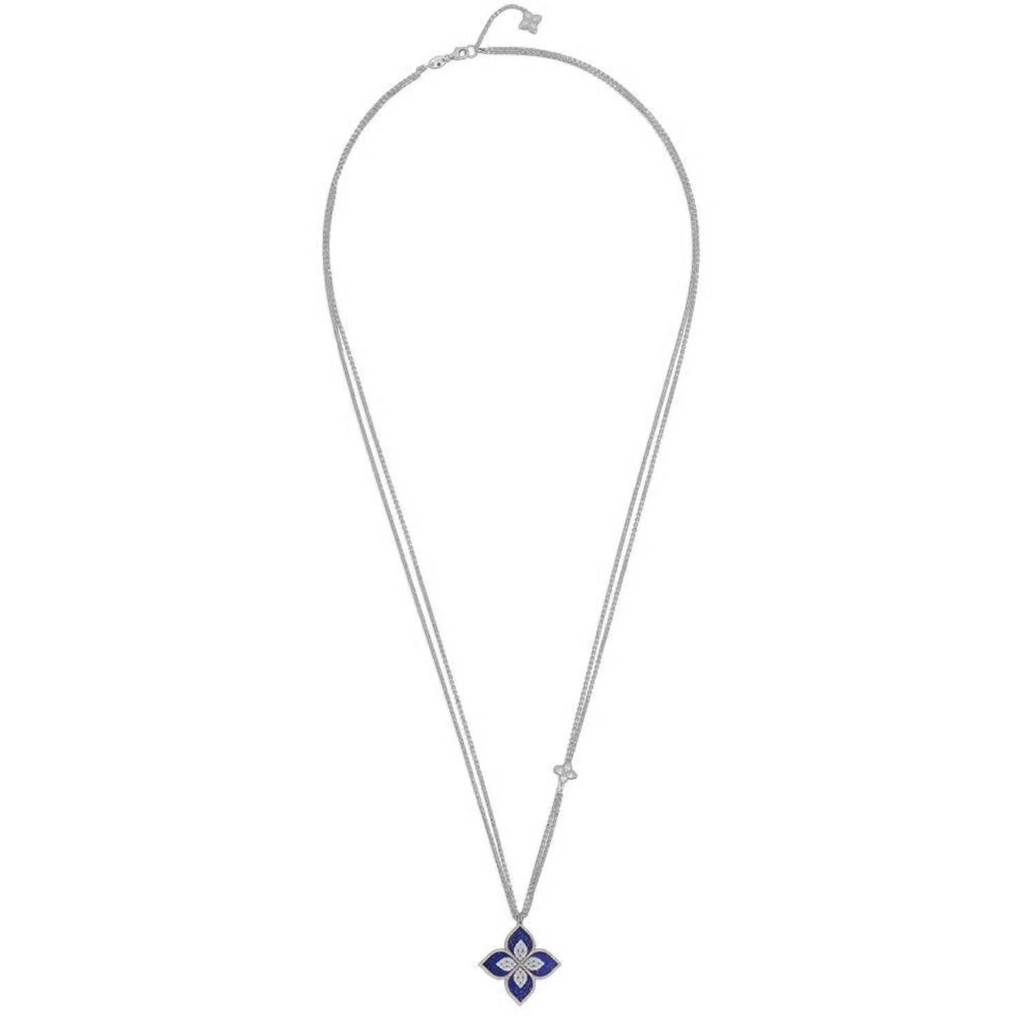 Roberto Coin Princess Flower Pendant in Rose Gold, Diamonds