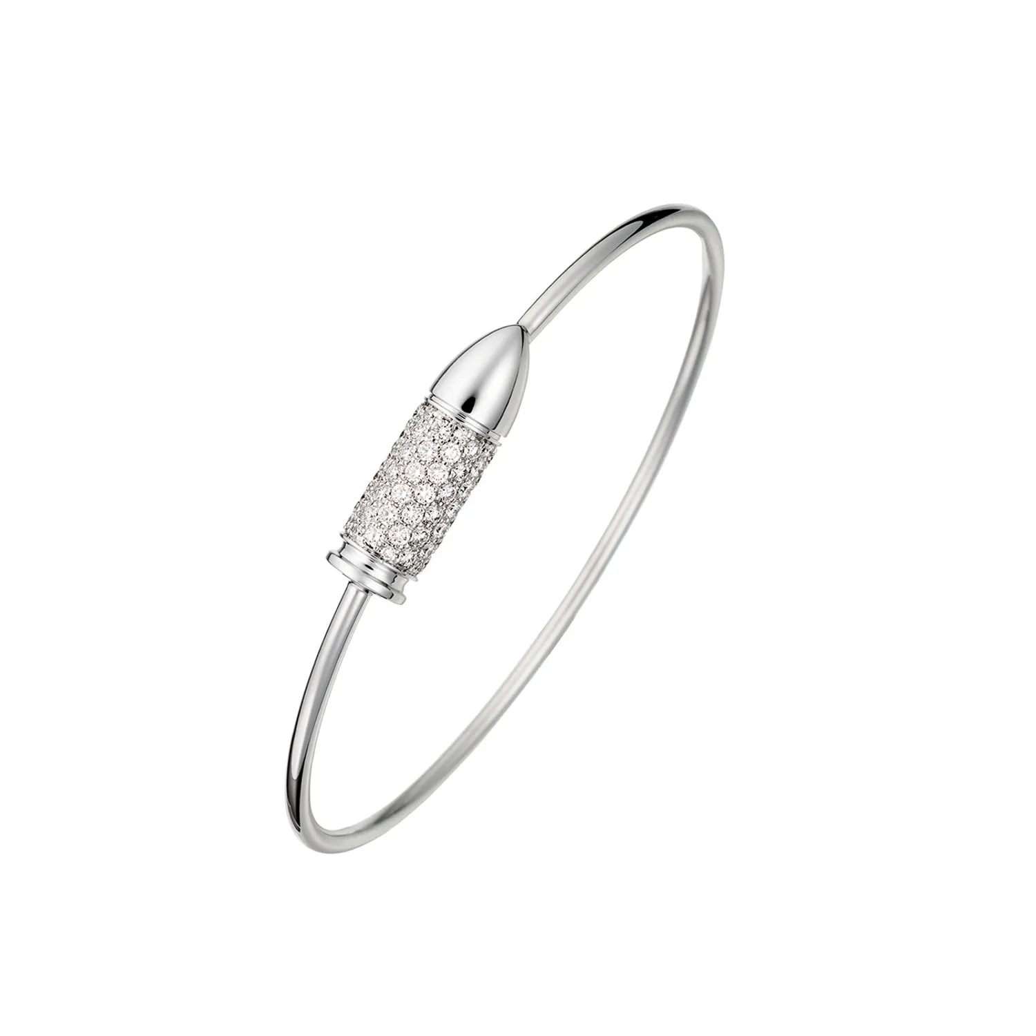 Bracelet Flex fermé BANG BANG or blanc full pavé diamants blancs