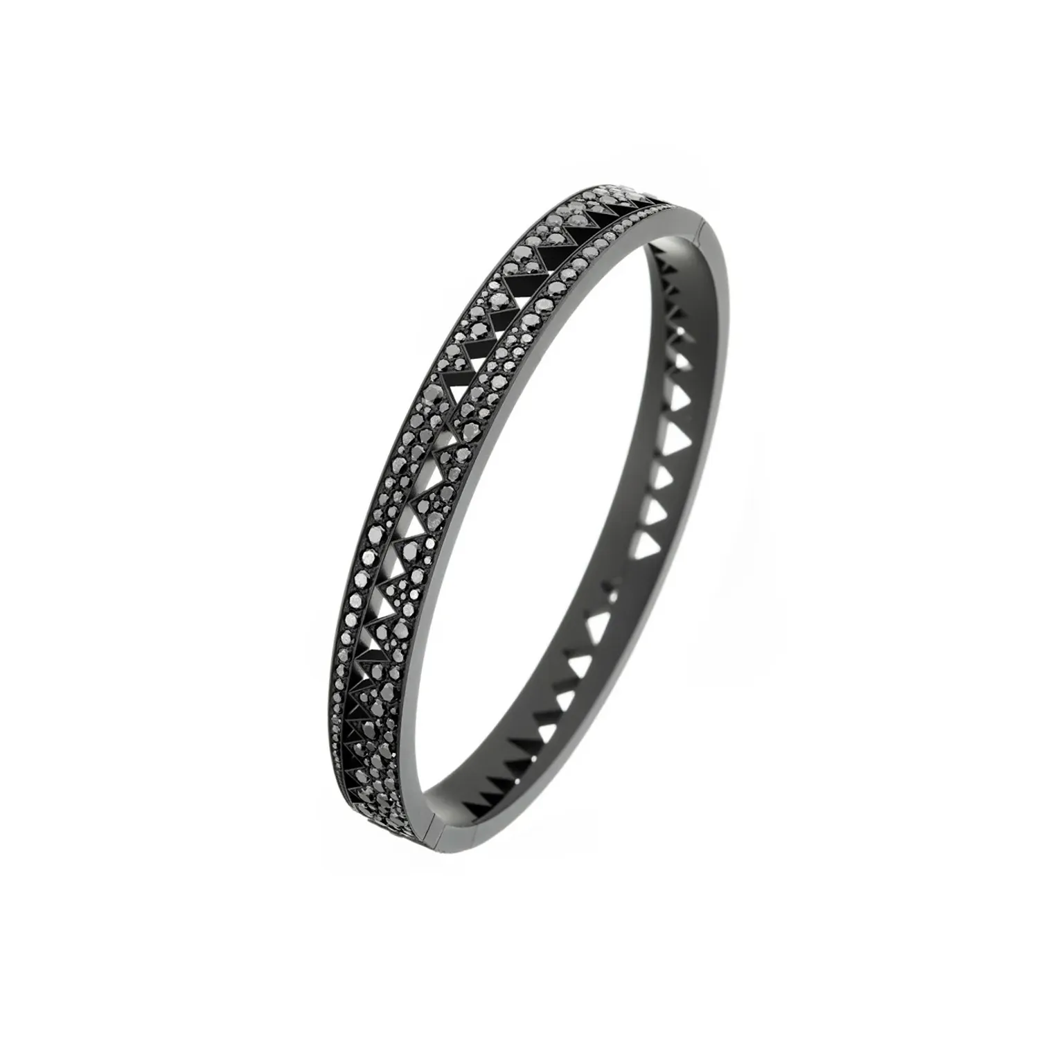 Bracelet Jonc Akillis Capture Me Diamants Noirs
