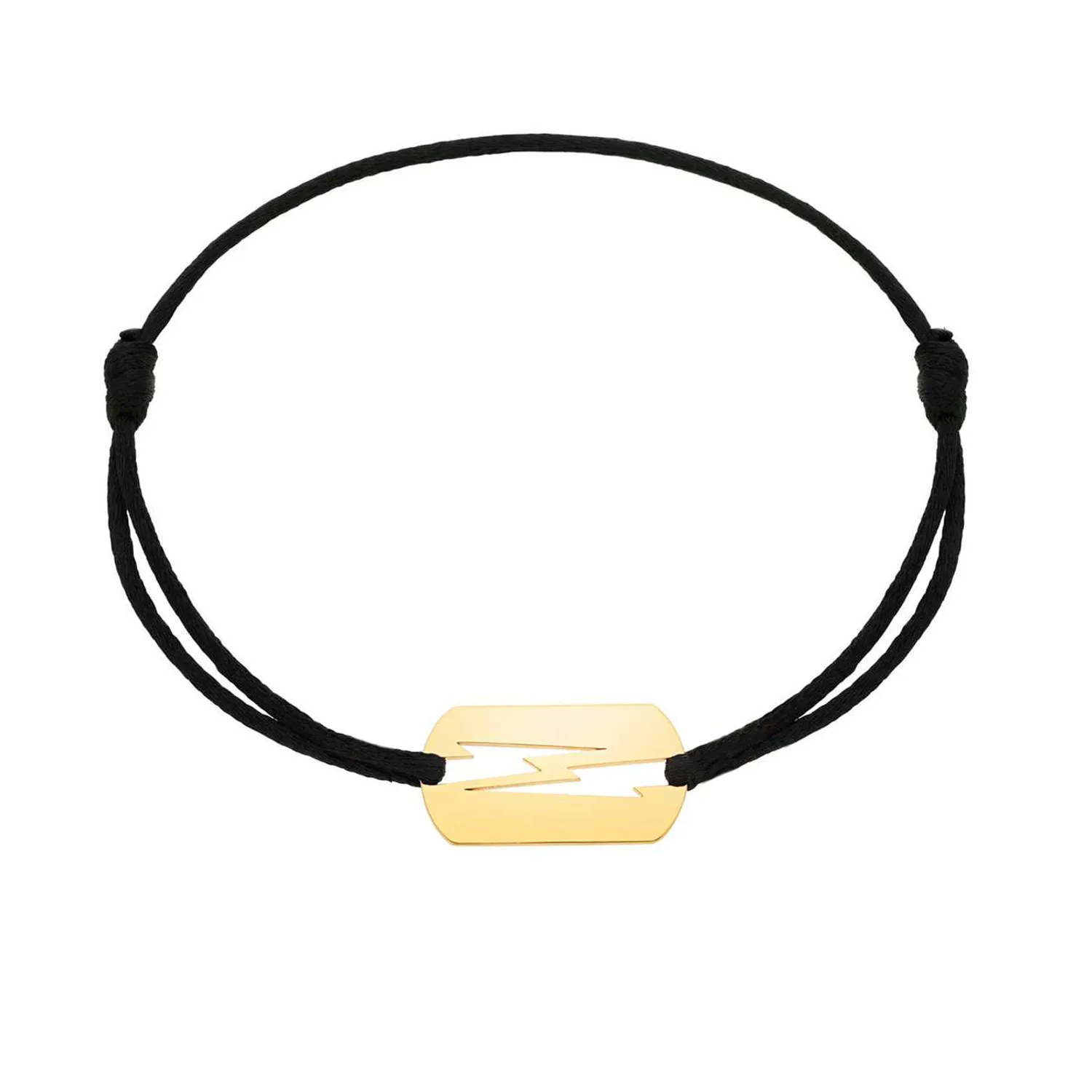 Bracelet sur cordon Akillis Love Tag en or jaune