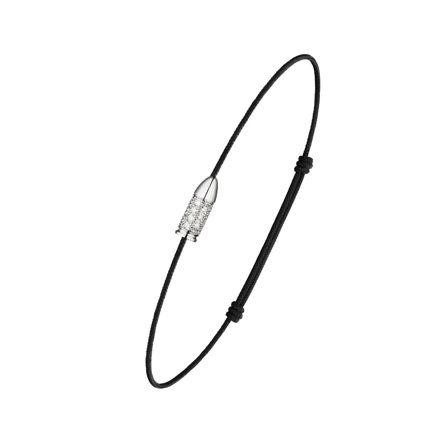 Bracelet cordon Akillis Mini Bang Bang Or blanc Diamants