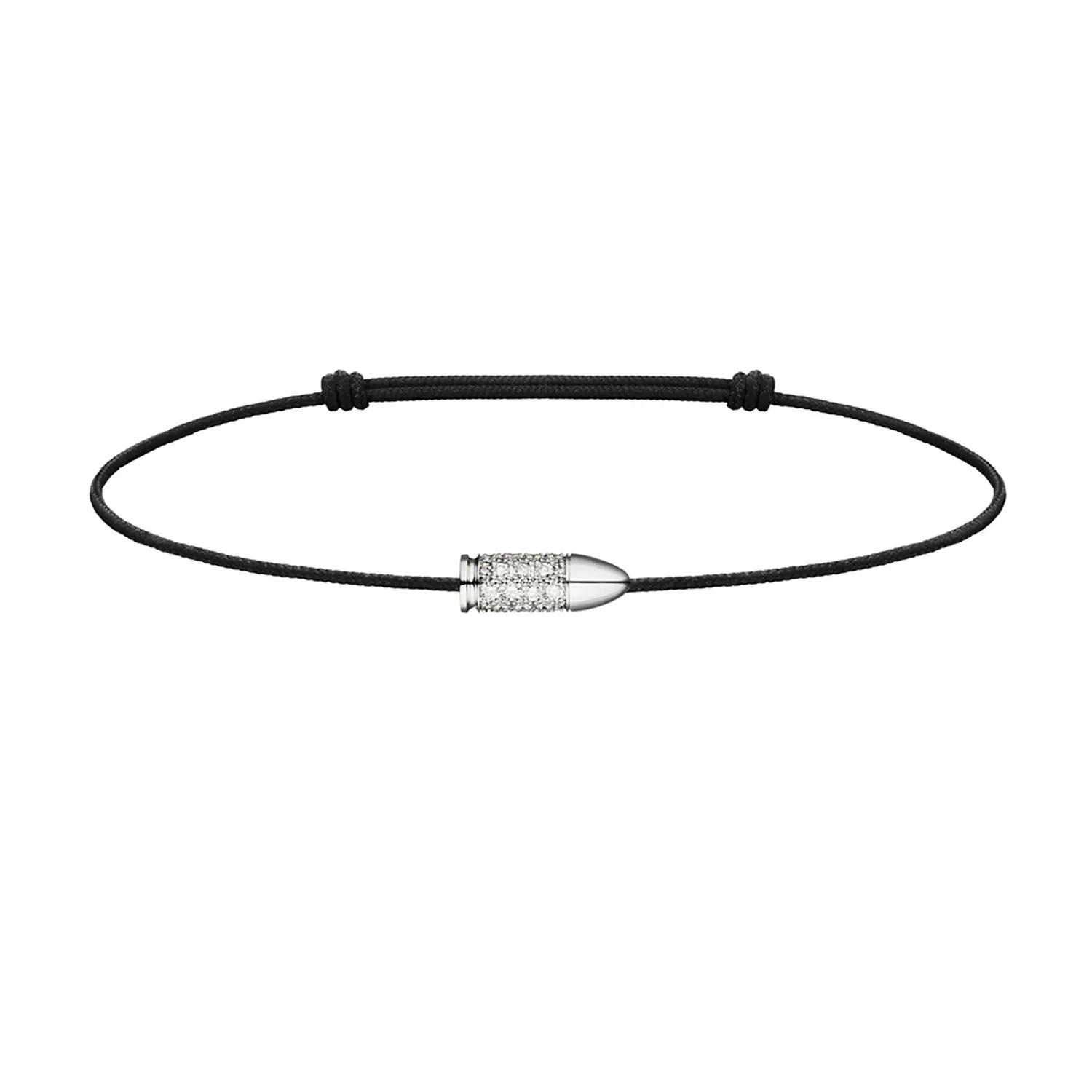 Bracelet cordon Akillis Mini Bang Bang Or blanc Diamants