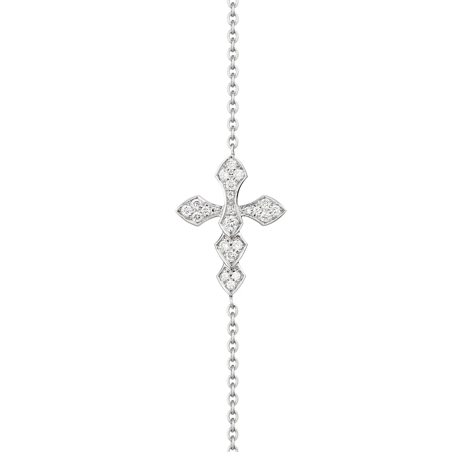 Bracelet Akillis chaîne Python, or blanc et diamants