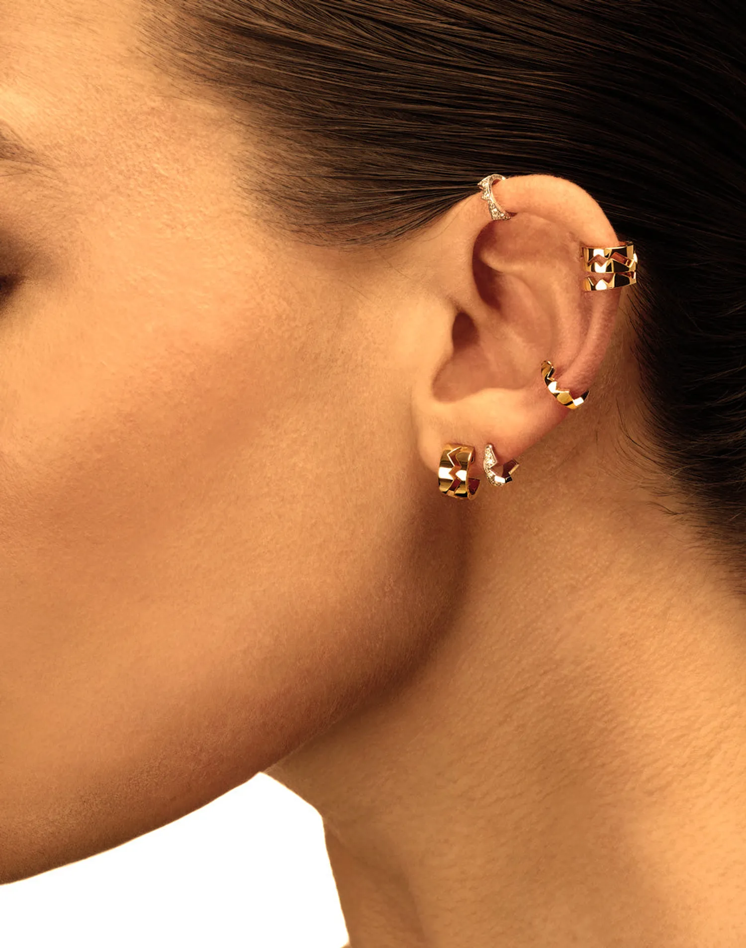 Mono boucle d'oreille Akillis Capture Me en or rose