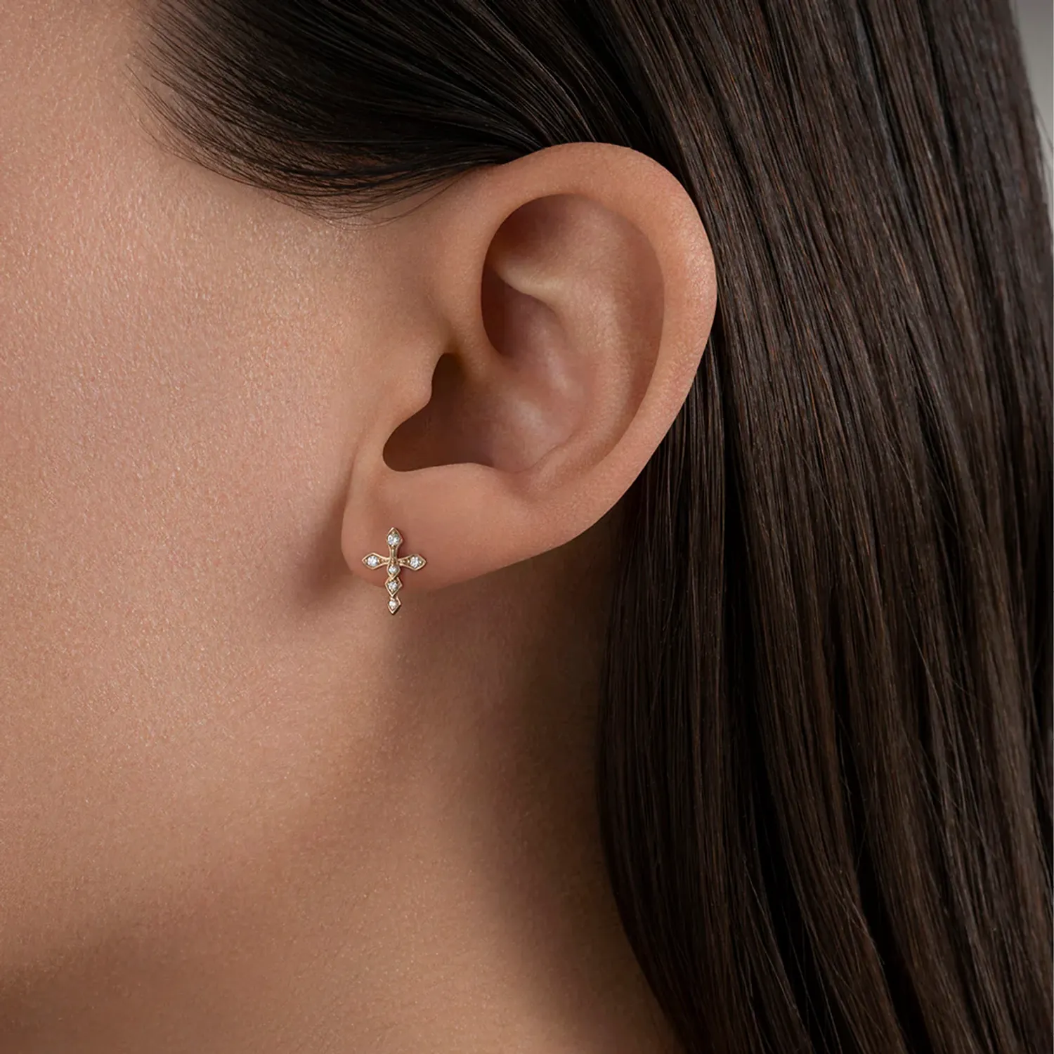 Boucle d'oreille Repossi Python diamants