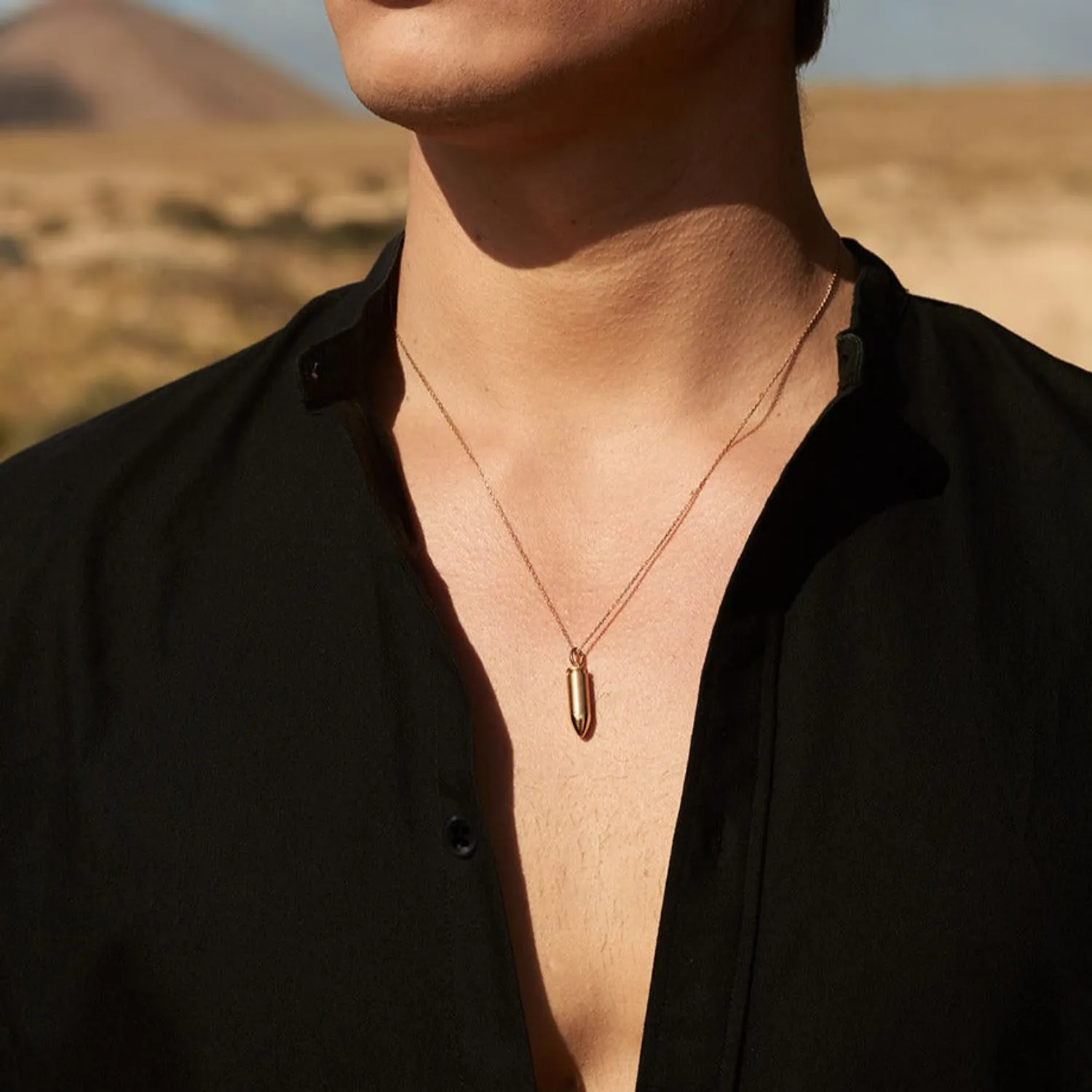 Pendentif Akillis sur chaîne Bang Bang en or rose