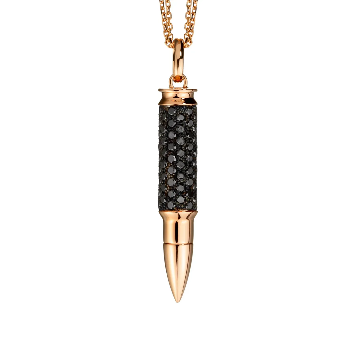 Collier Akillis Fatal Attraction diamants noirs Or rose