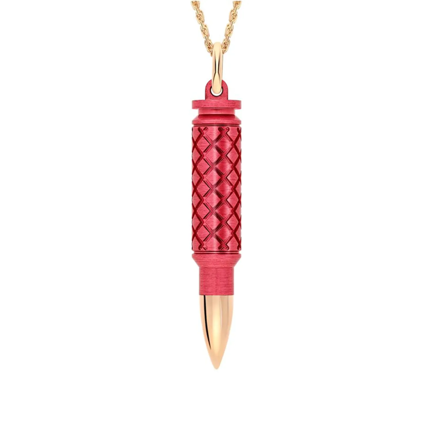 Pendentif Cross FATAL ATTRACTION alu et or rose EDITION SPECIALE OCTOBRE ROSE