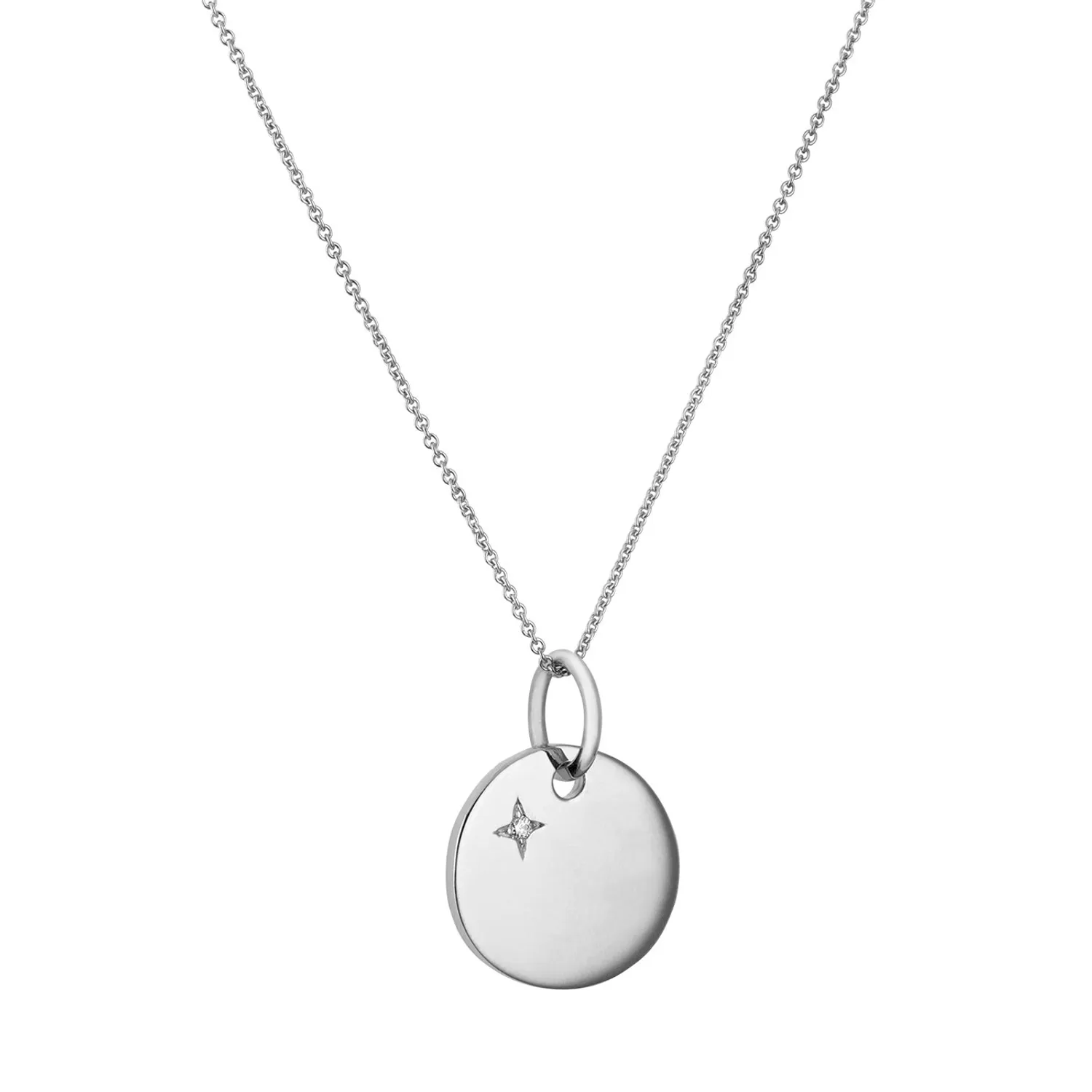Pendentif Arthus Bertrand Ma Petite Etoile 13 mm en or blanc et diamant
