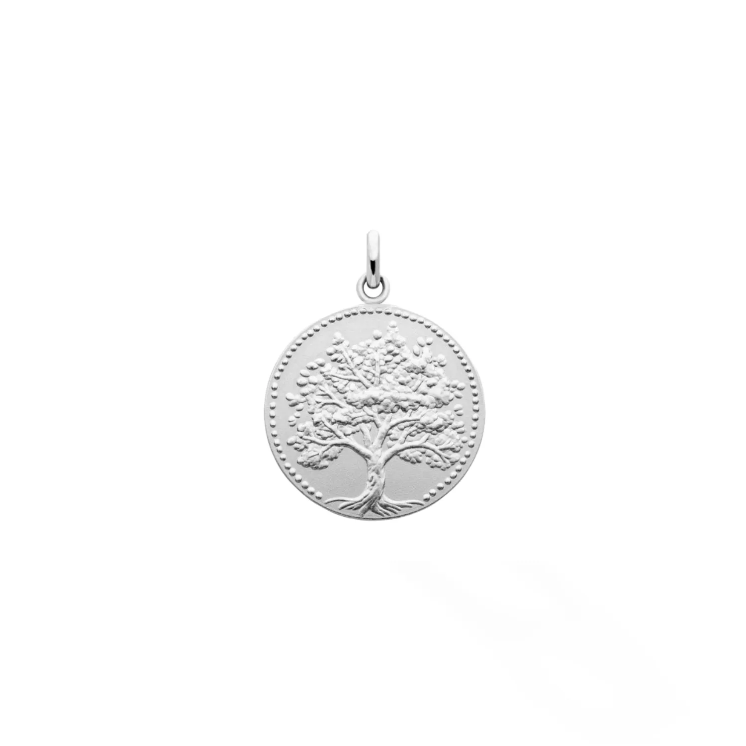 Médaille ARBRE DE VIE Relief frappe mince sablée 18mm