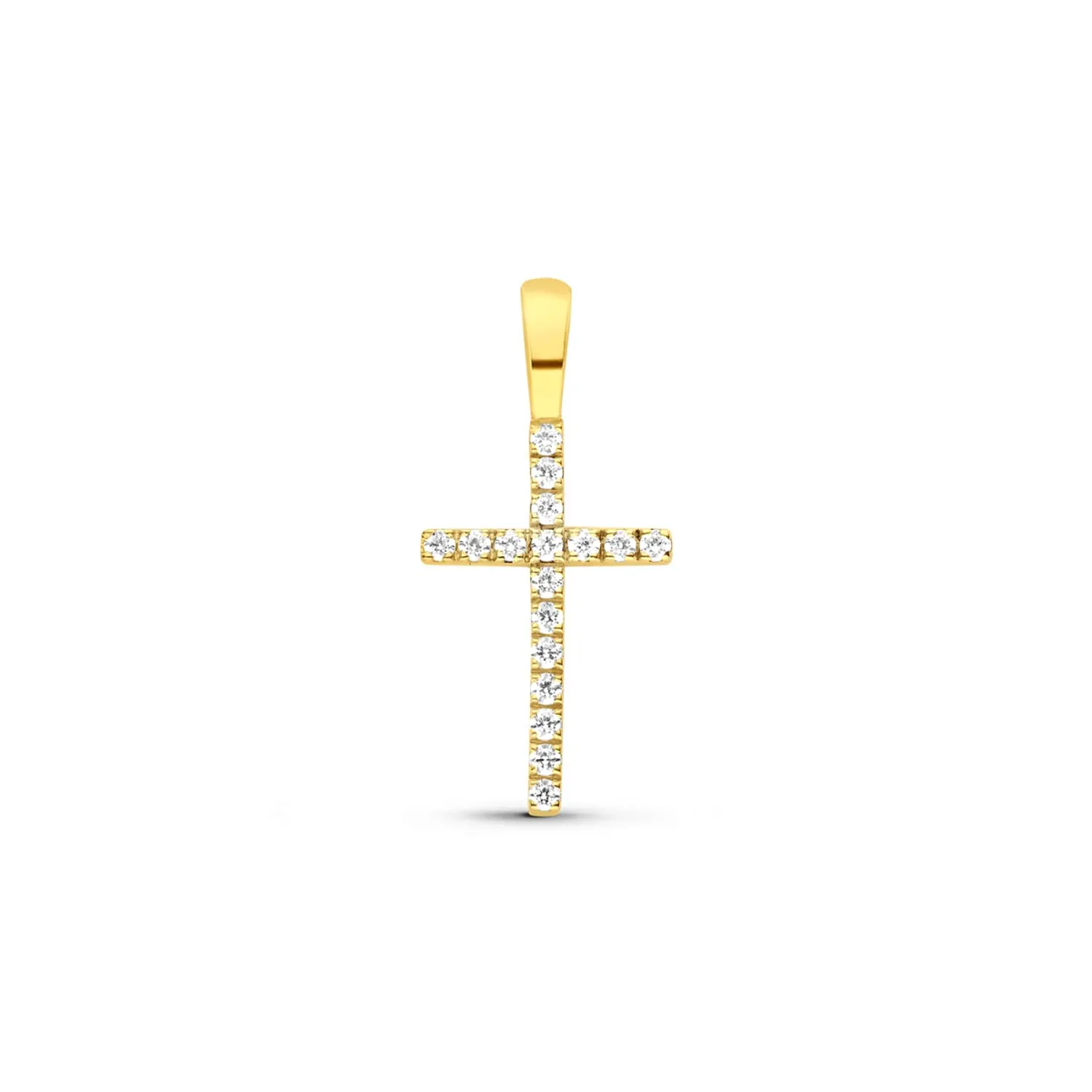 Croix Fil Carré Arthus Bertrand , Or Jaune & Diamants
