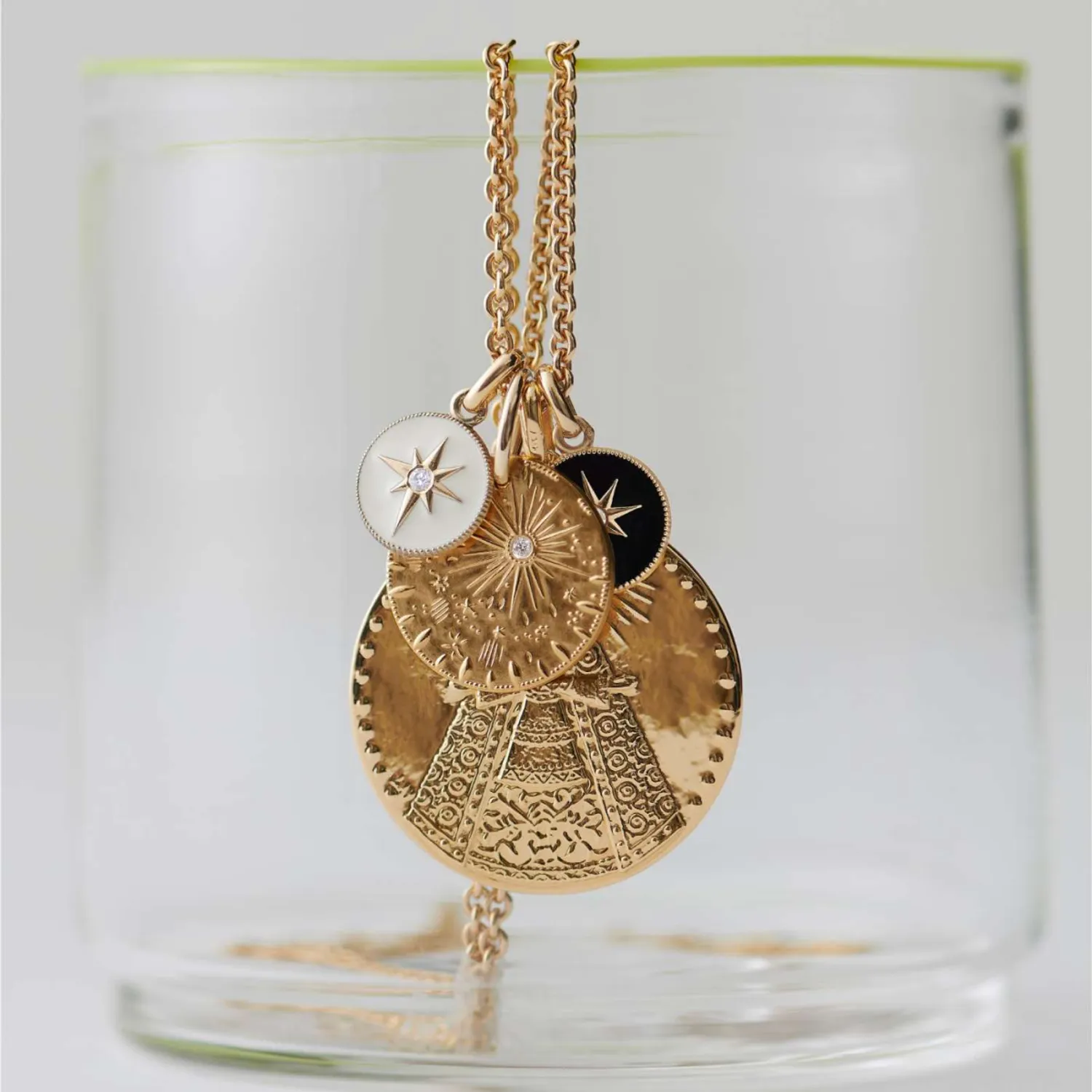 Médaille Arthus Bertrand Or Jaune et Diamant Pluie d'Etoiles