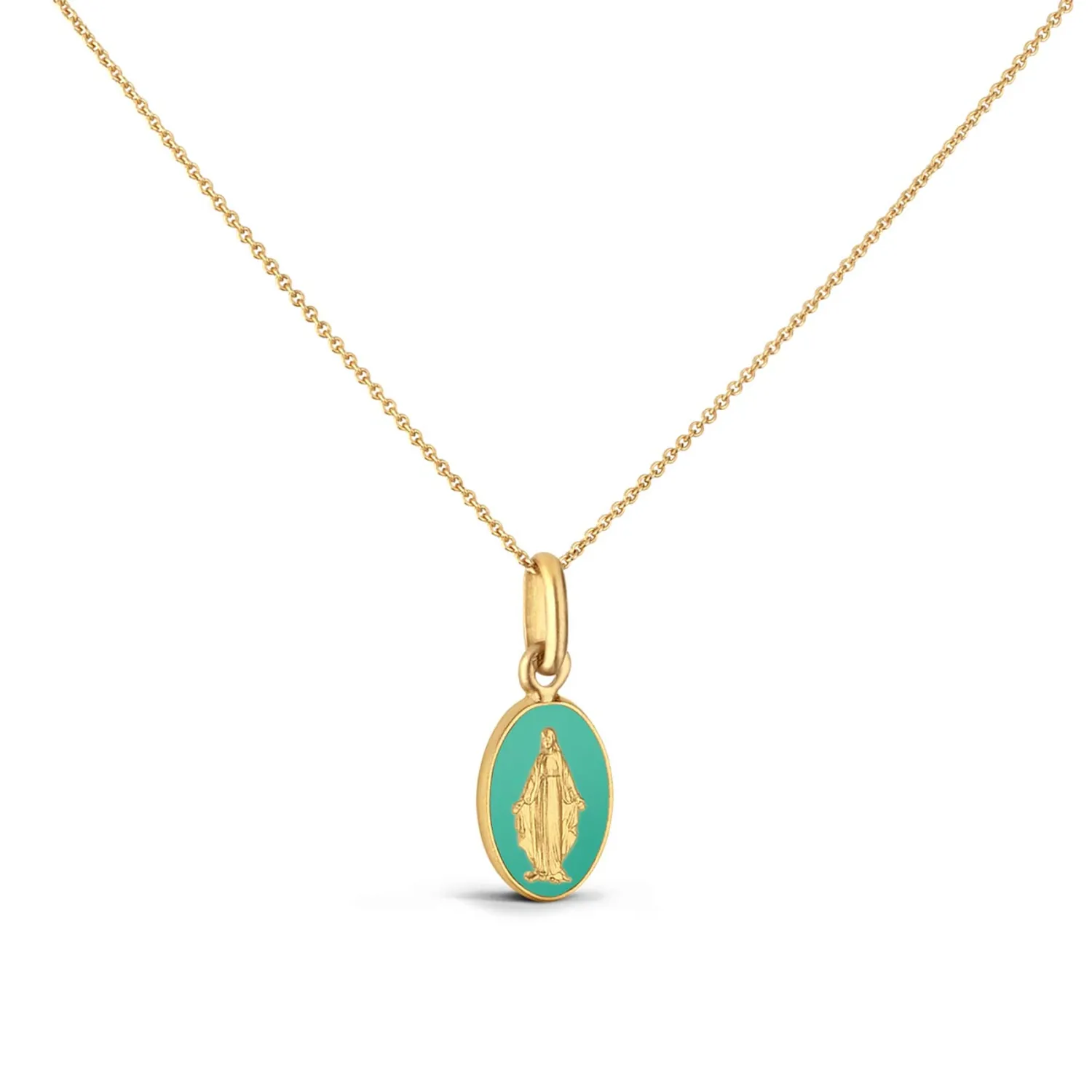 Médaille Miraculeuse Arthus Bertrand Vert d'eau