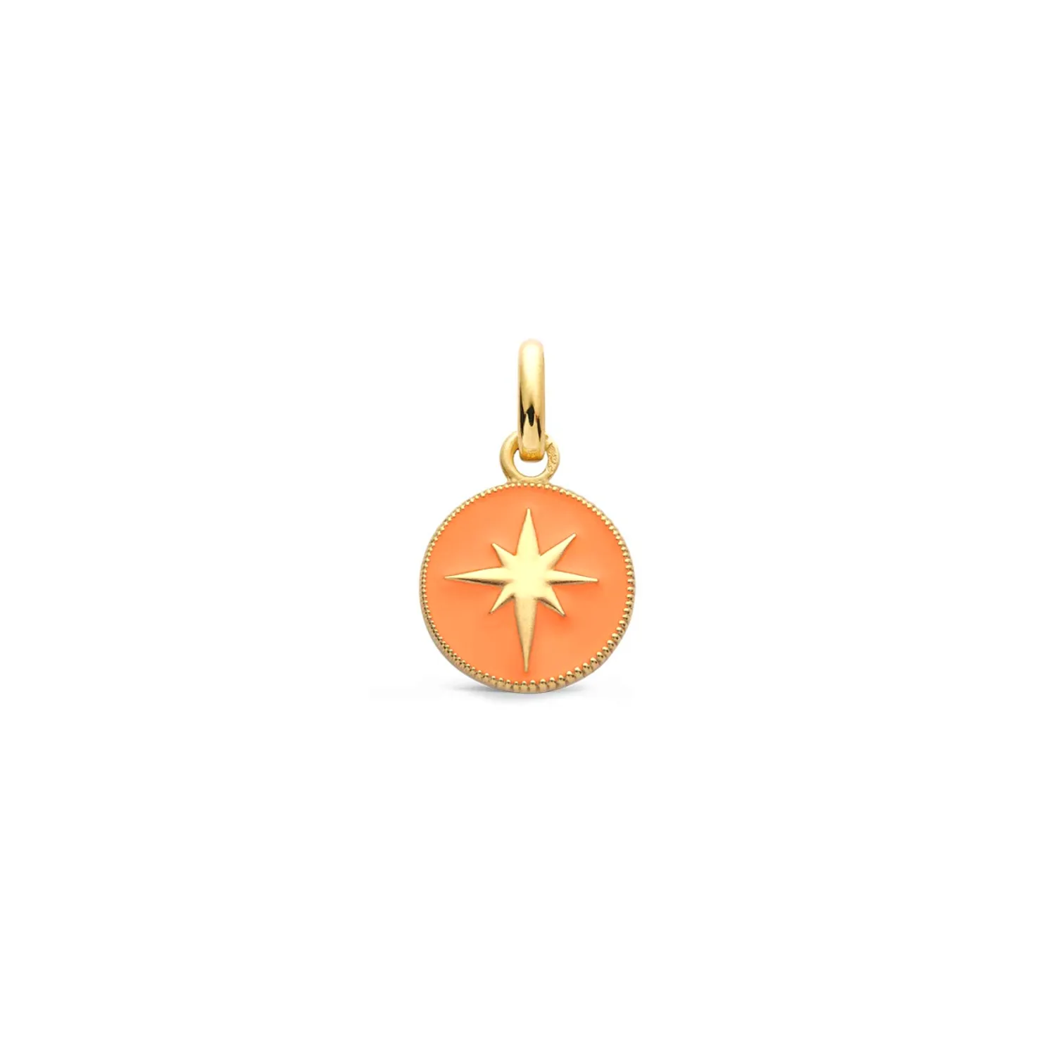 Pendentif Arthus Betrand Or Jaune Etoile - Orange
