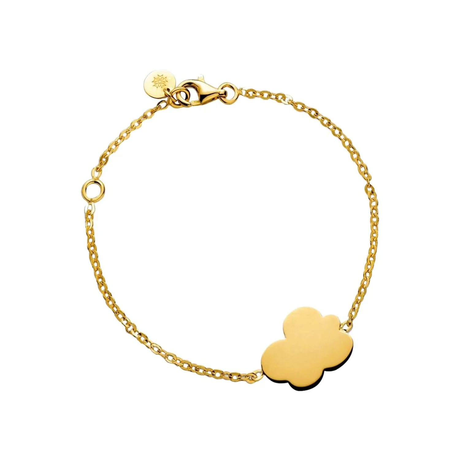 Bracelet Identité NUAGE frappe mince Chaîne Forçat miroir