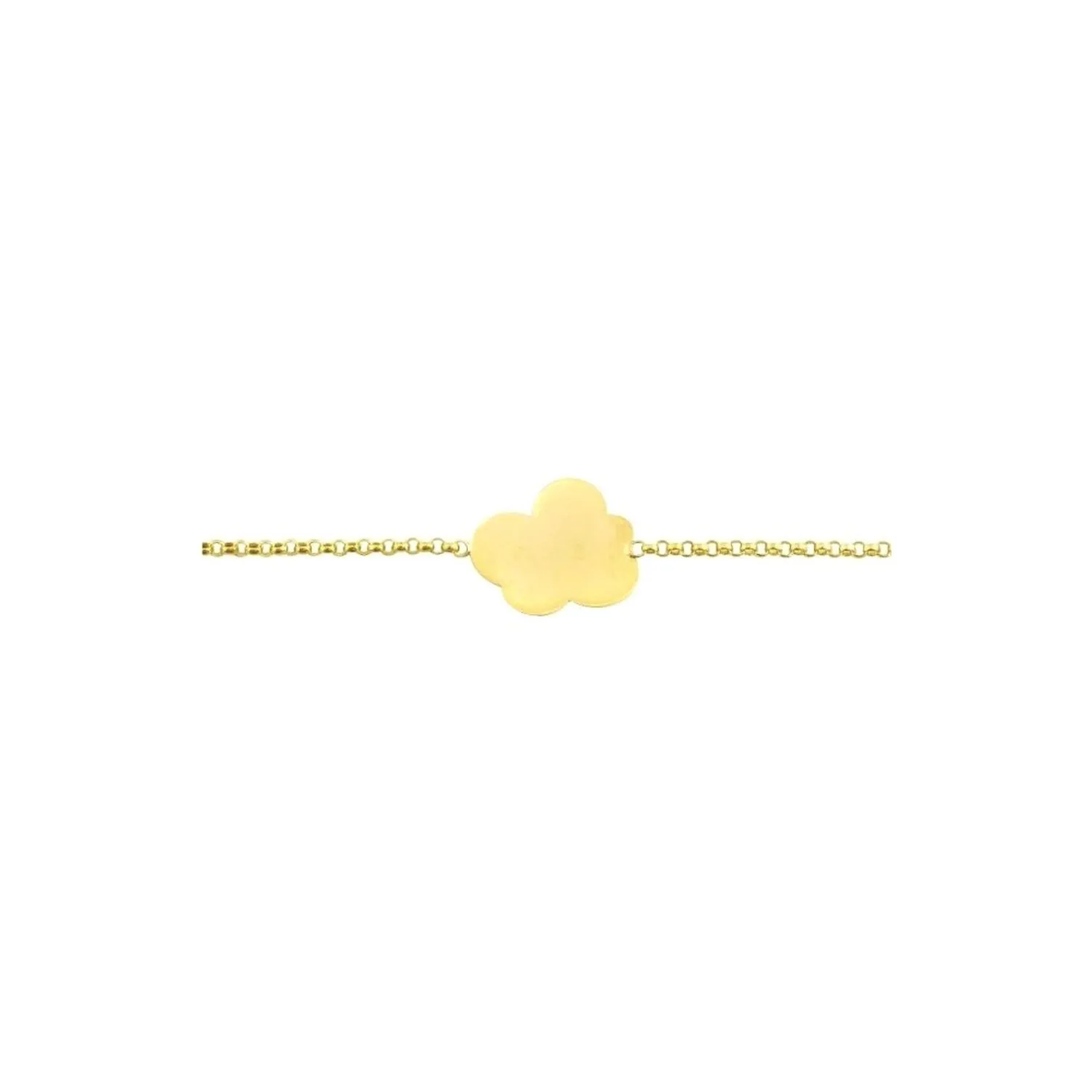 Bracelet Identité NUAGE frappe mince (2mm) Chaîne Jaseron