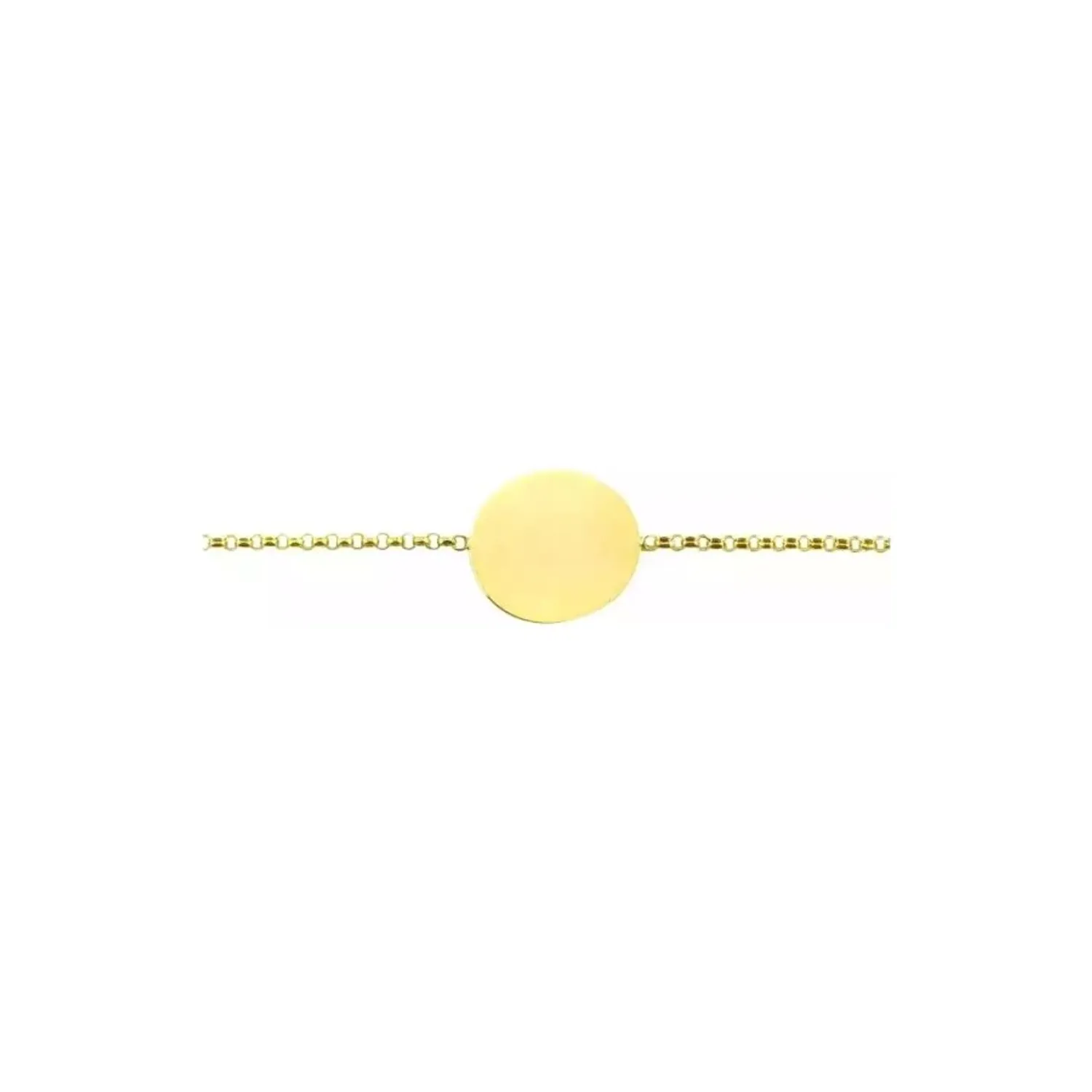 Bracelet Identité GALET Uni PM frappe mince Chaîne Jaseron