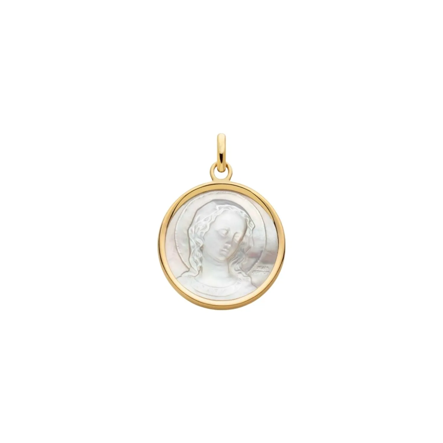 Médaille VIRGO AMABILIS Nacre 19mm polie