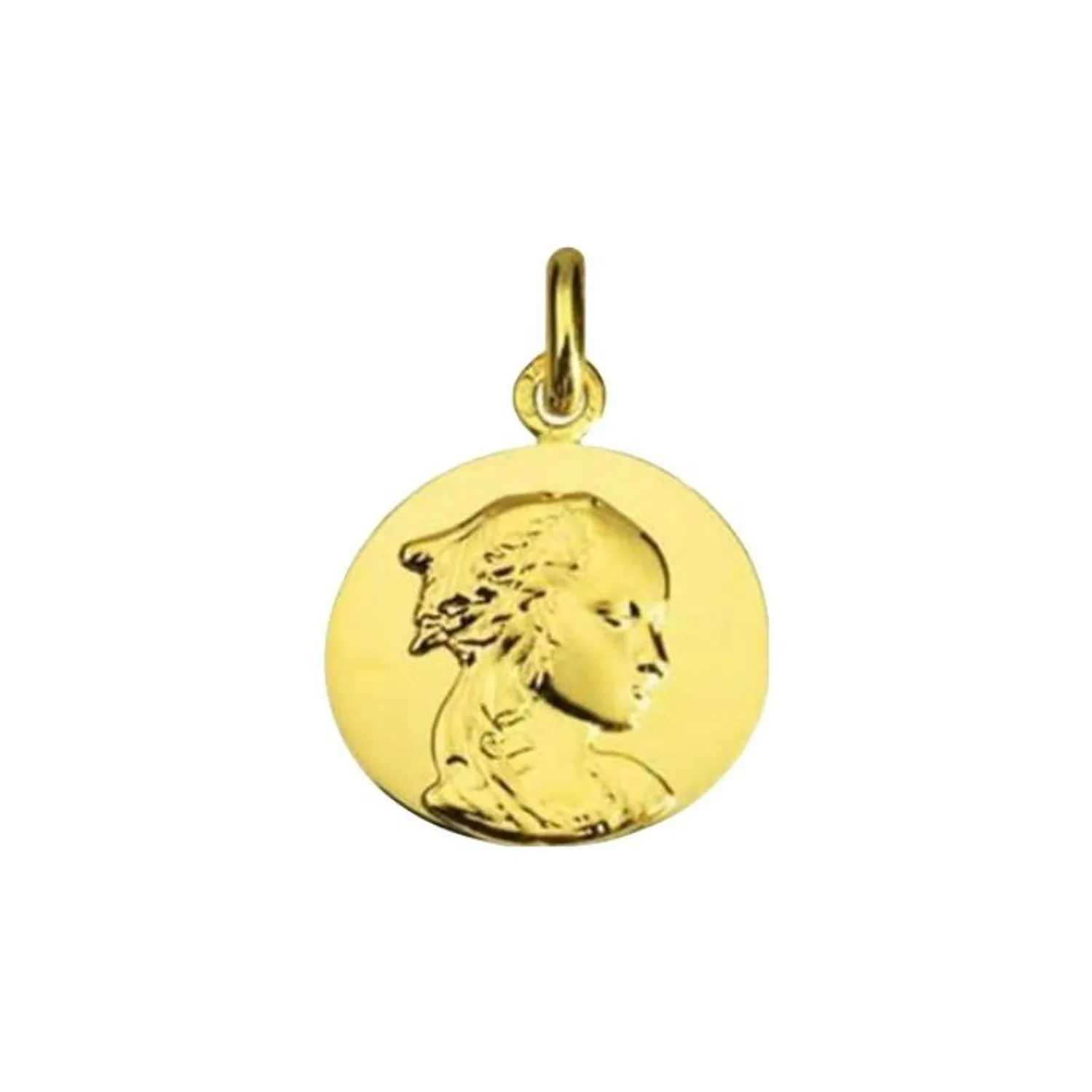 Médaille GALET VIERGE ADORAZIONE 16mm polie