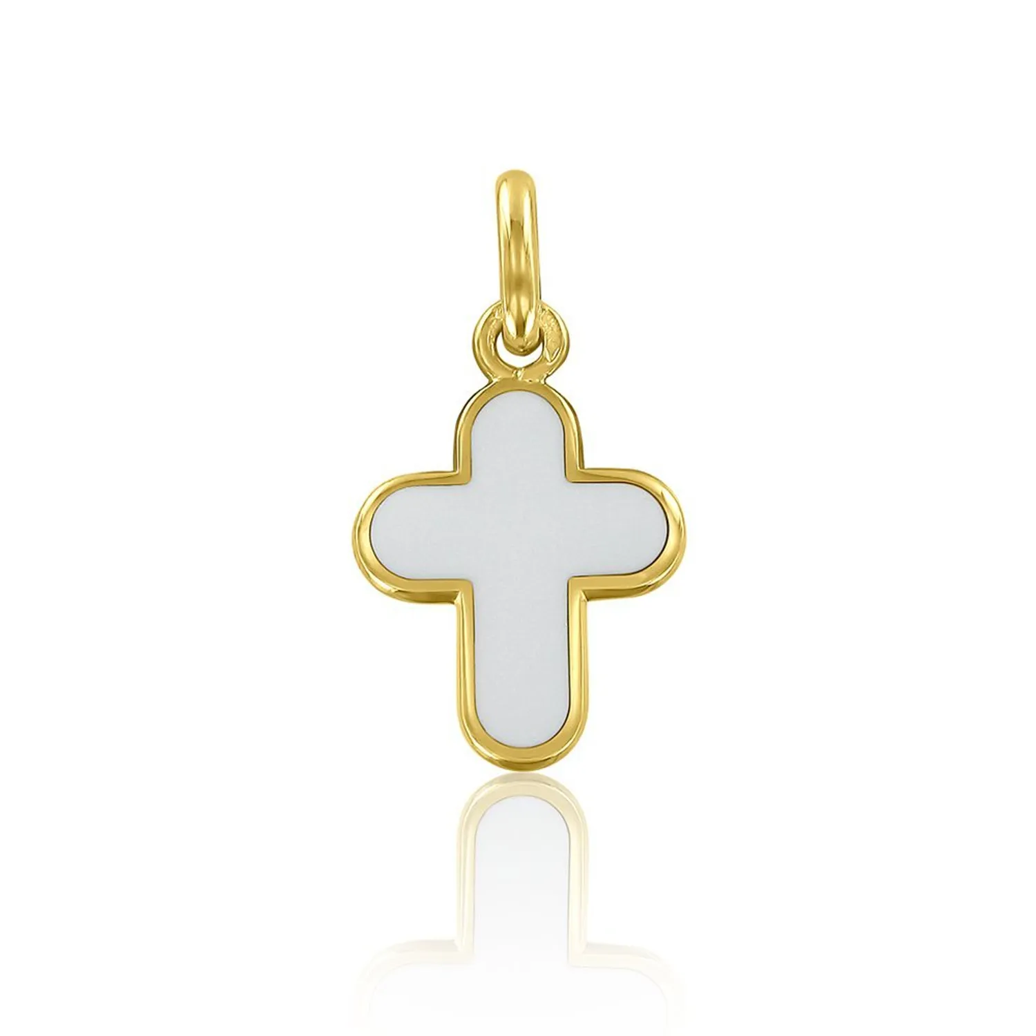 Croix ARRONDIE PM laquée blanche