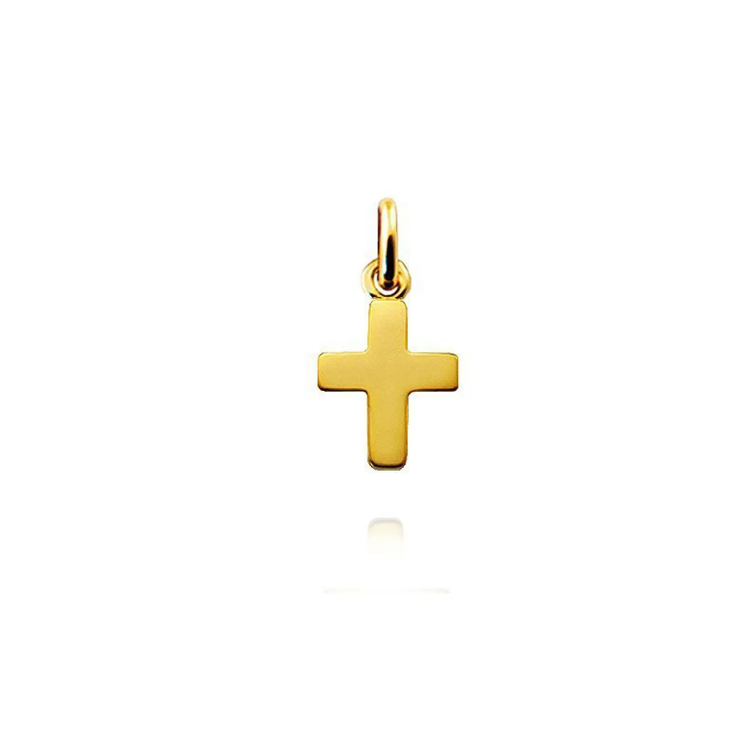 Pendentif Arthus Bertrand Croix Baby Cross Mini F. mince or jaune poli