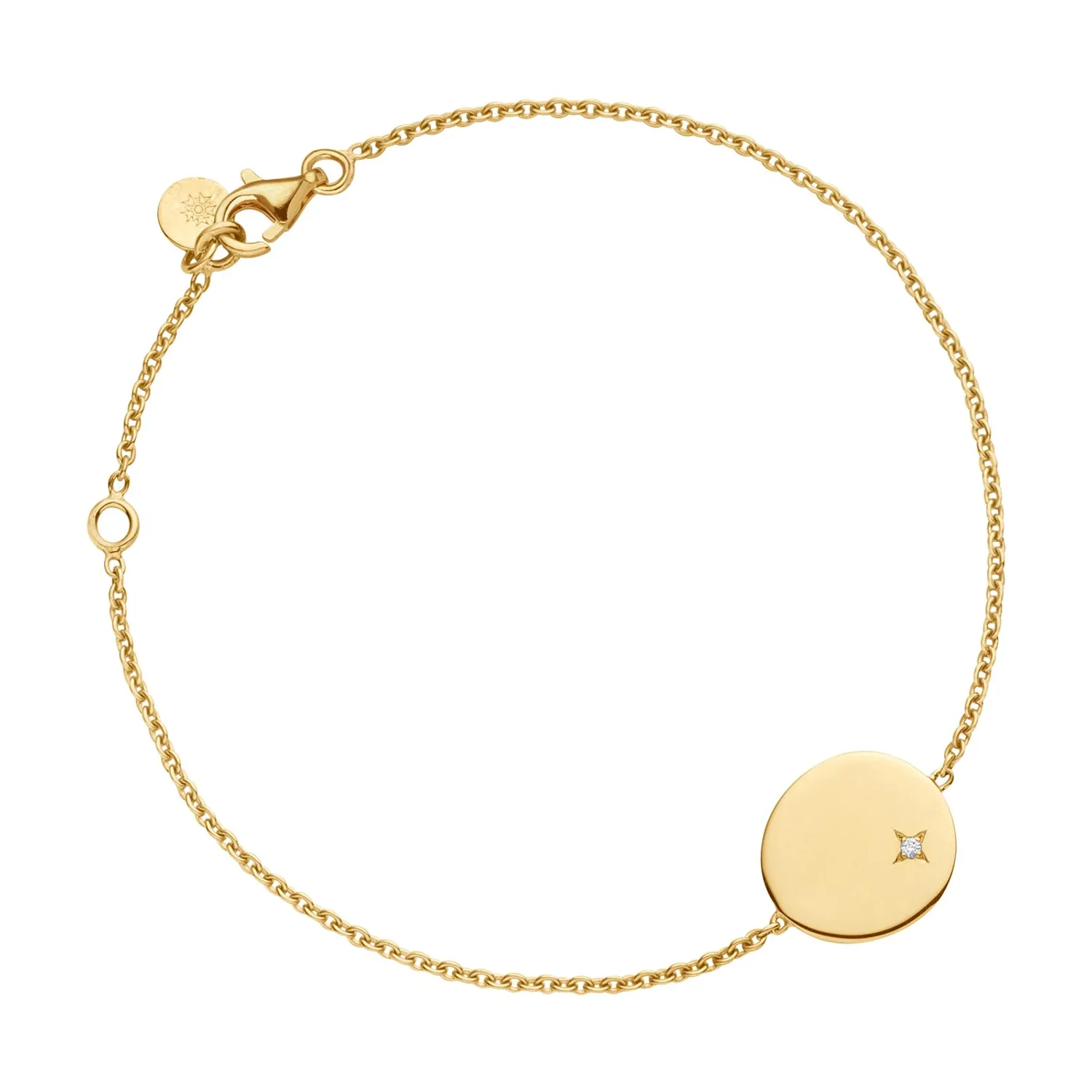 Bracelet Identité MA PETITE ETOILE Galet 1 diamant