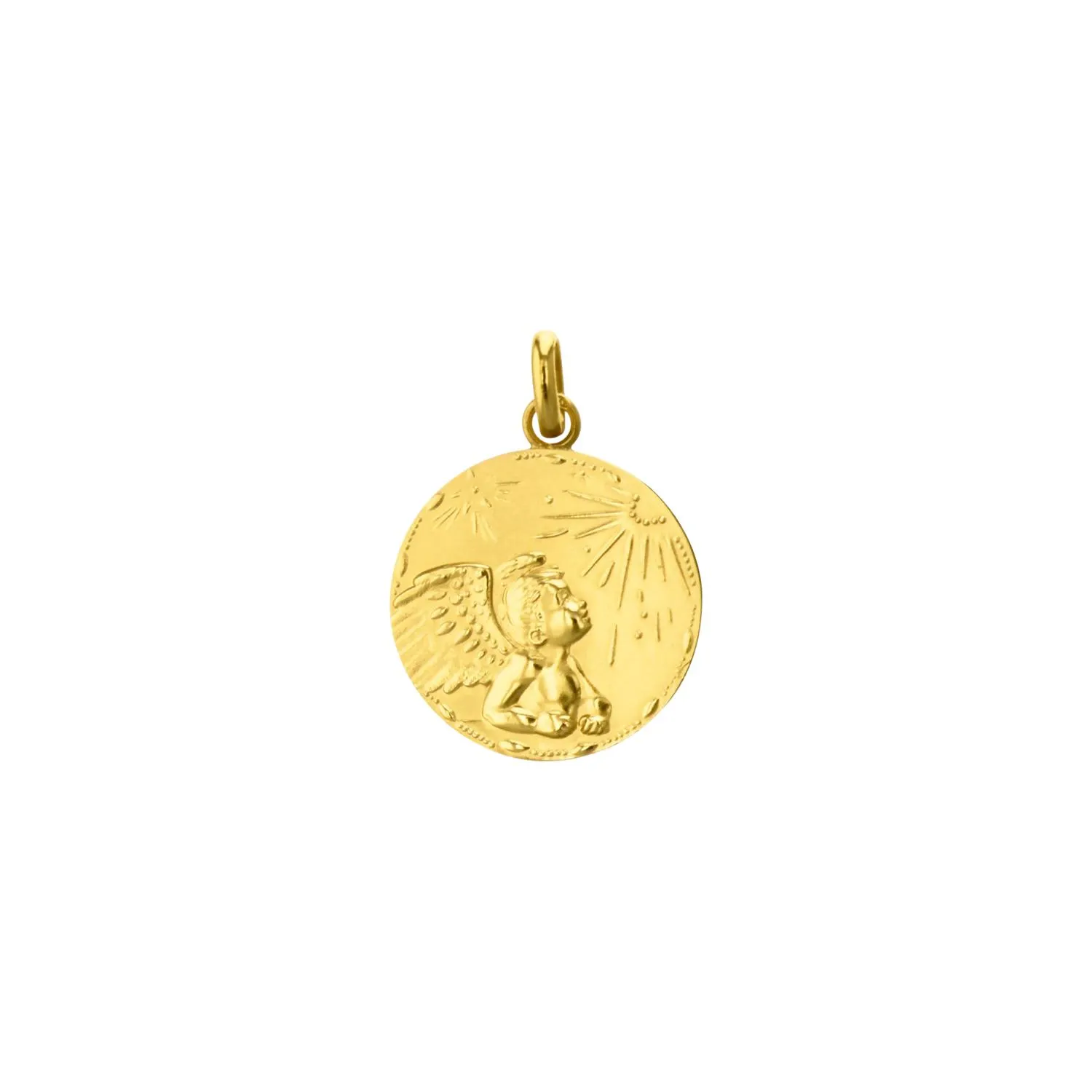 Médaille Arthus Bertrand Ange Espoir 18 mm F. Mince or jaune sablé