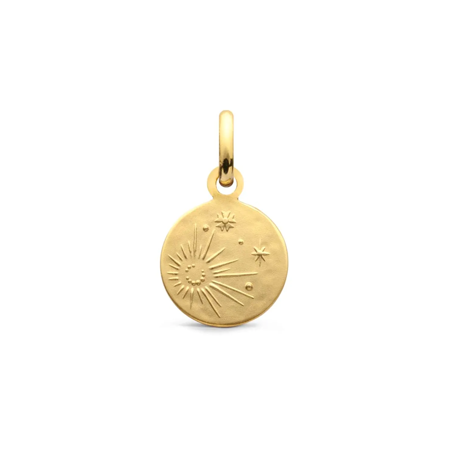 Pendentif Arthus Bertrand Or Jaune Lune - Bleu Roi