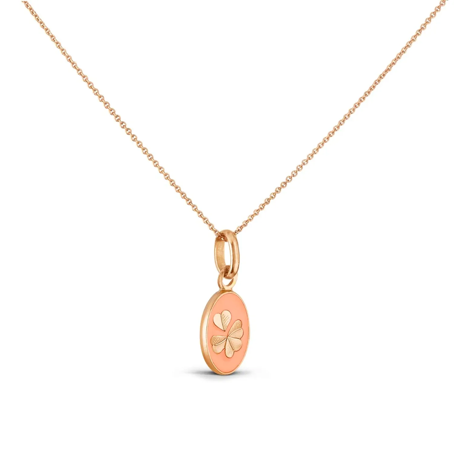 Pendentif Arthus Bertrand Or Rose Trèfle - Pêche