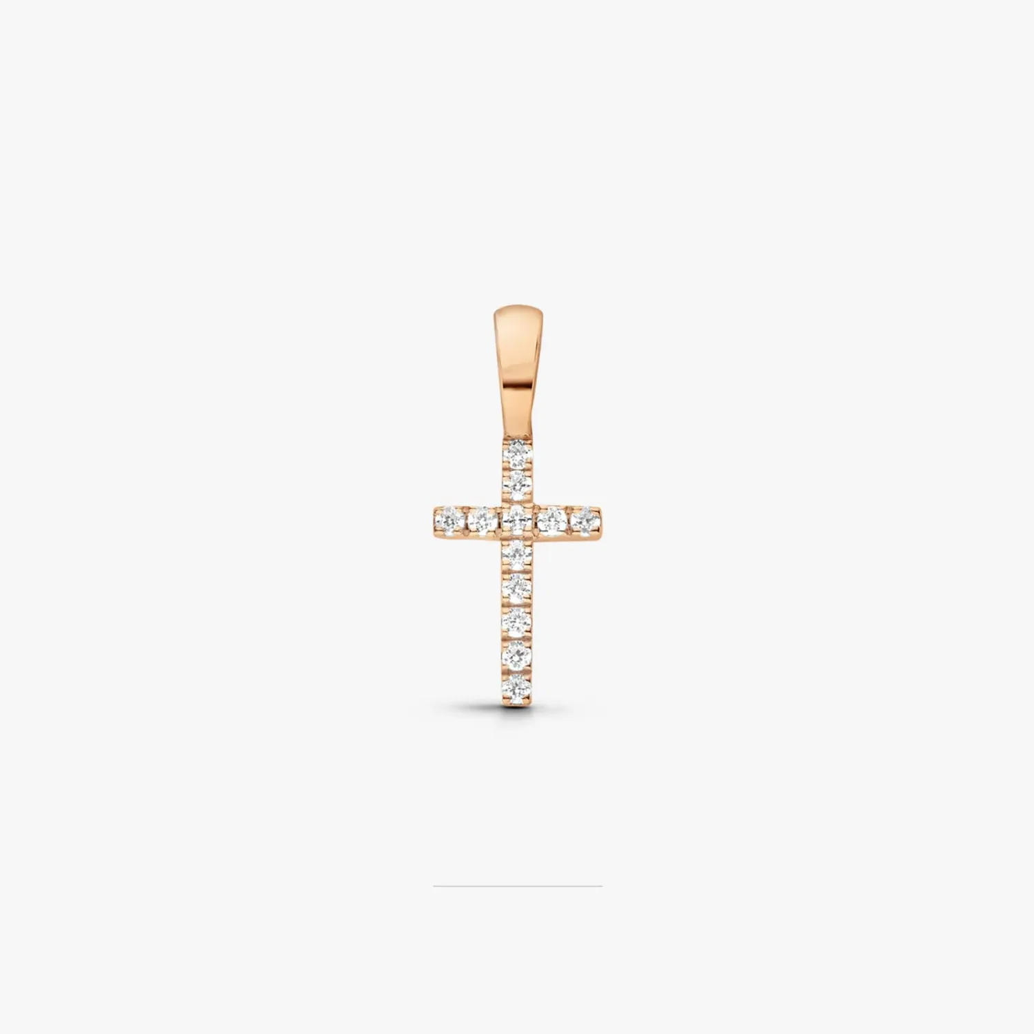 Croix FIL CARRE sertie diamants 10mm