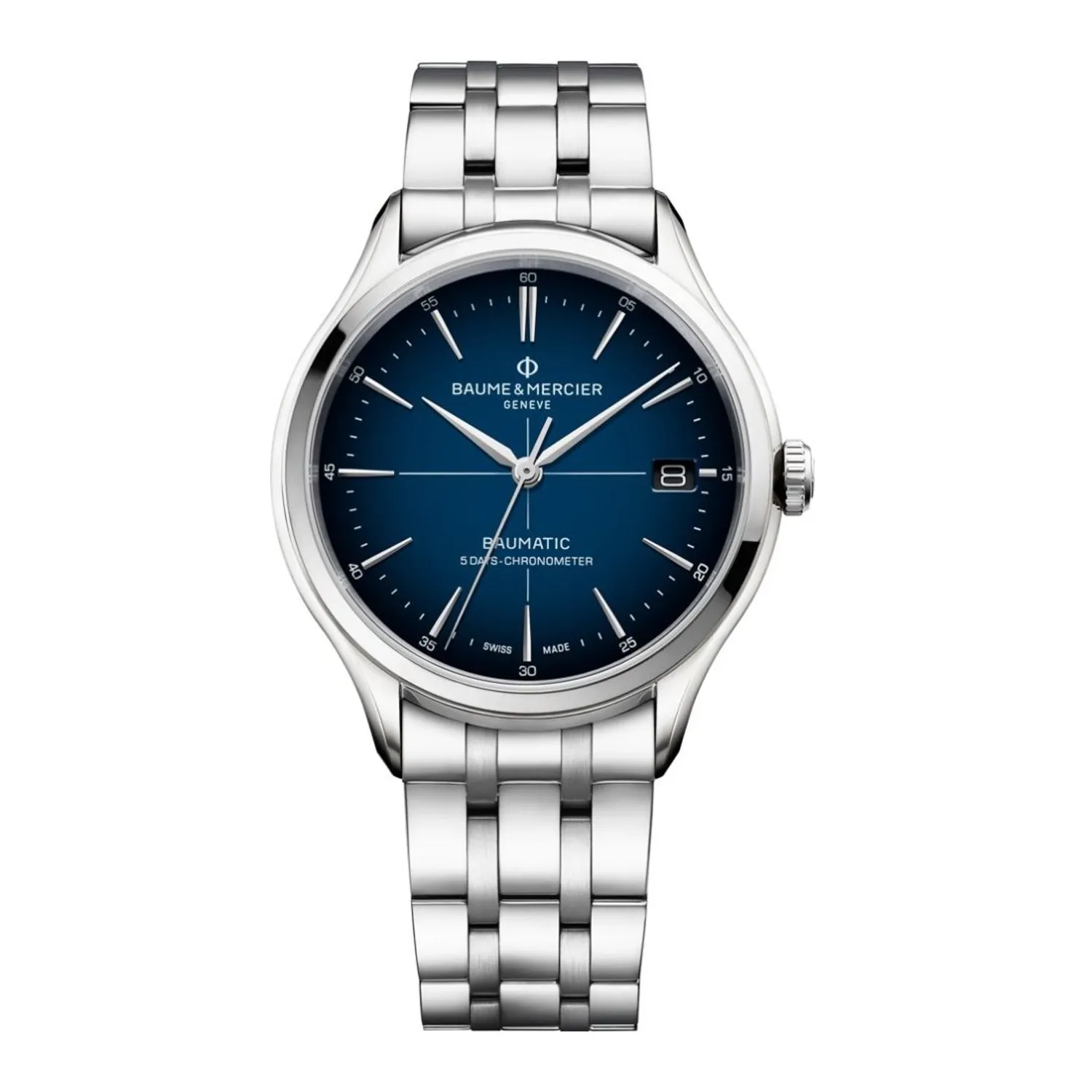 Montre CLIFTON Beaumatic 40mm Bracelet acier, Cadran bleu dégradé