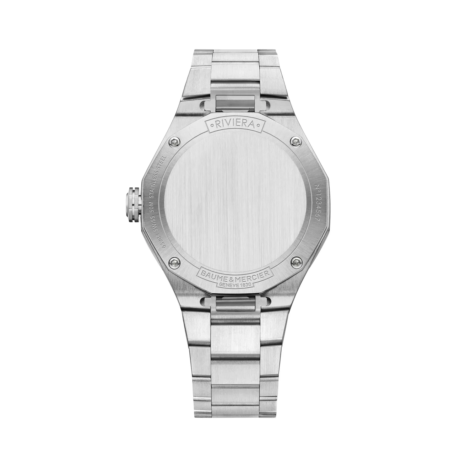 Montre RIVIERA Quartz 36mm, Bracelet acier interchangeable, Cadran bleu azur satiné soleil