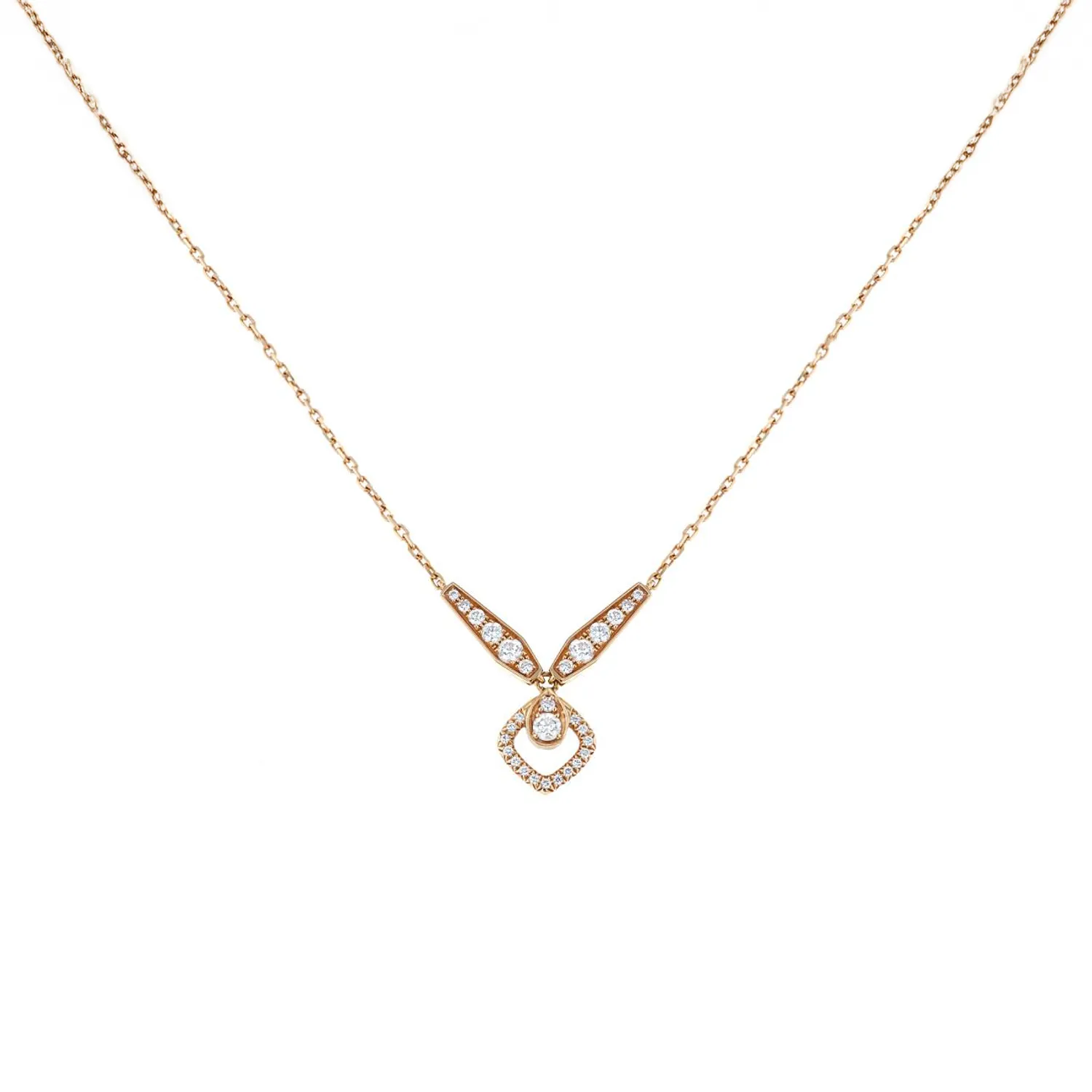 Pendentif Chaumet Joséphine Eclat Floral en or rose et diamants