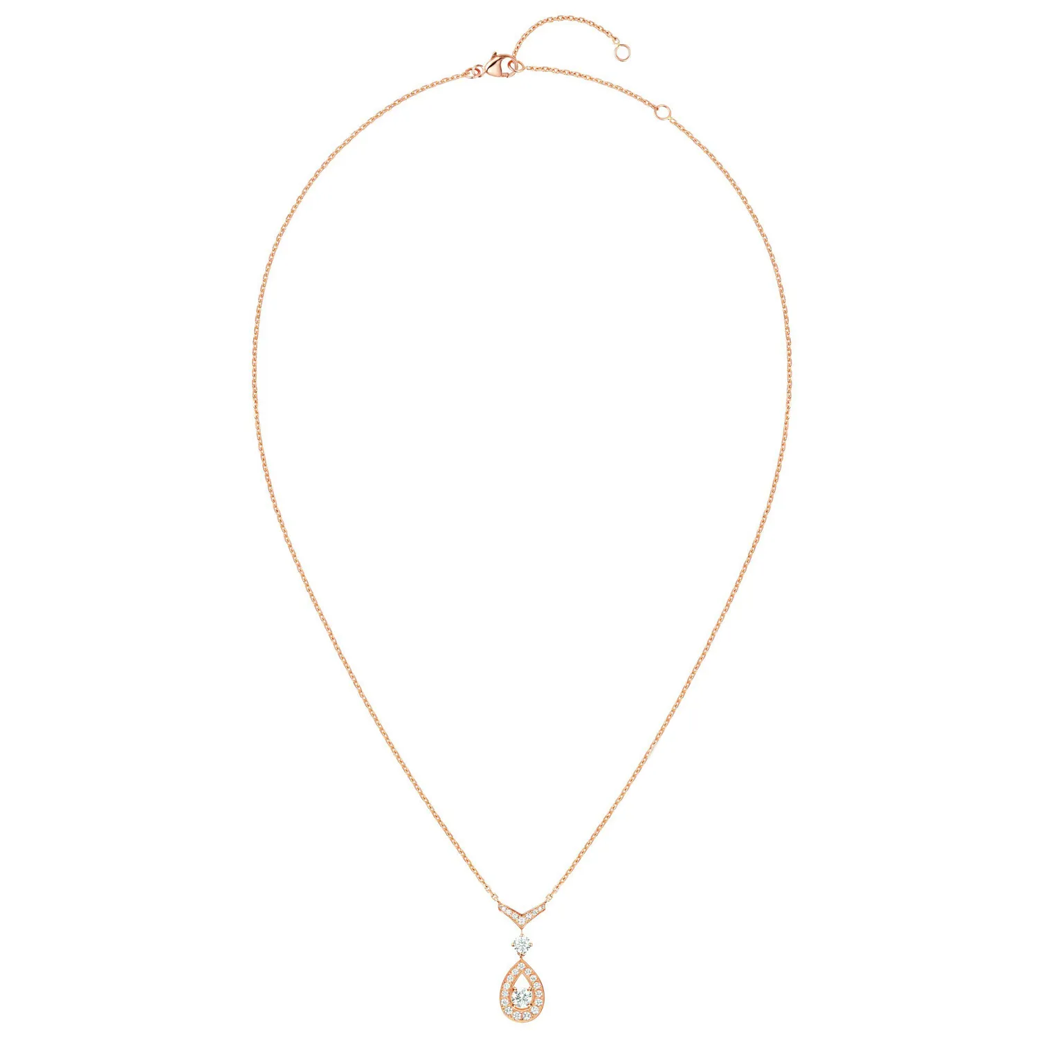 Pendentif Chaumet Joséphine Aigrette, or rose, diamants
