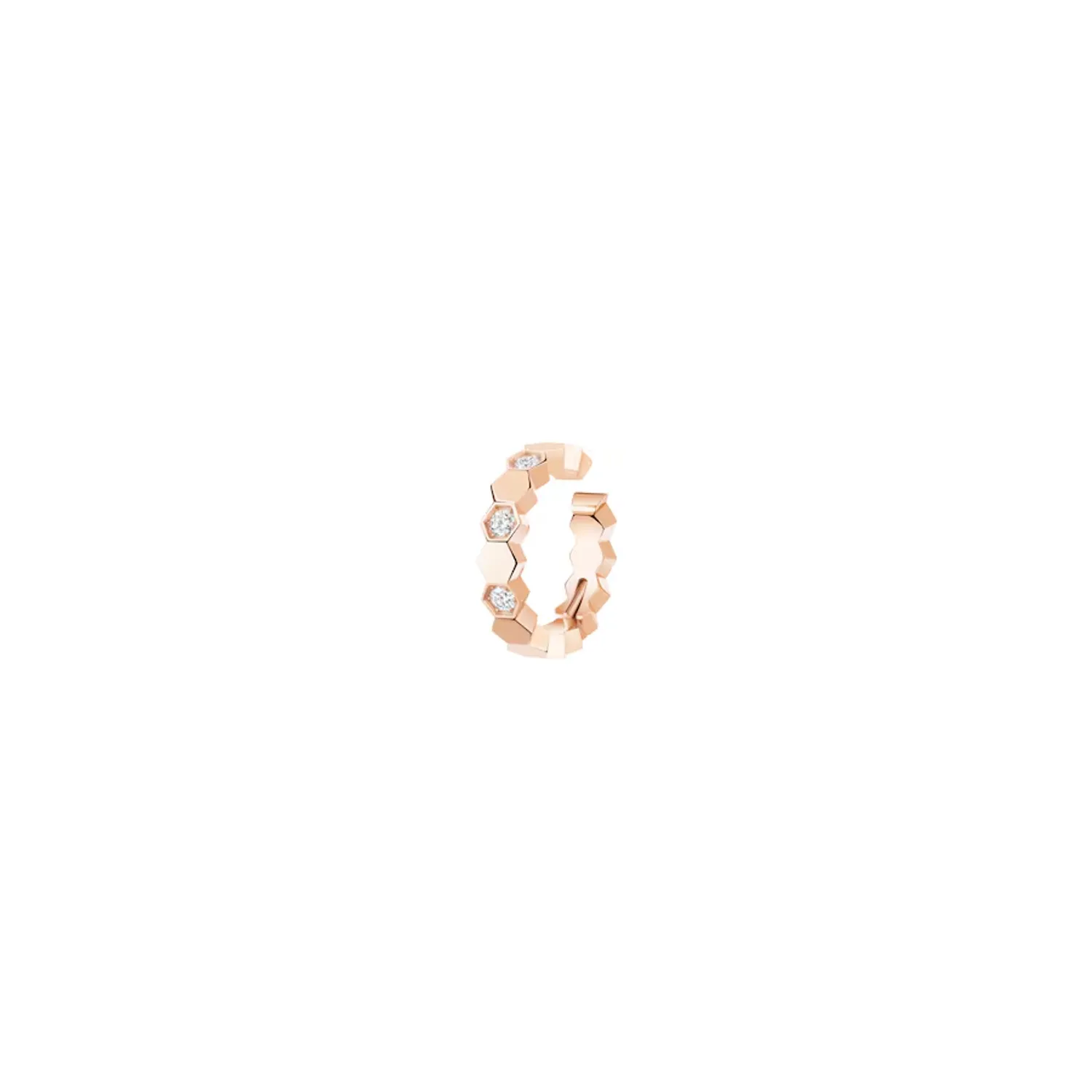 Boucle d'oreille Bee de Chaumet en or rose et diamants