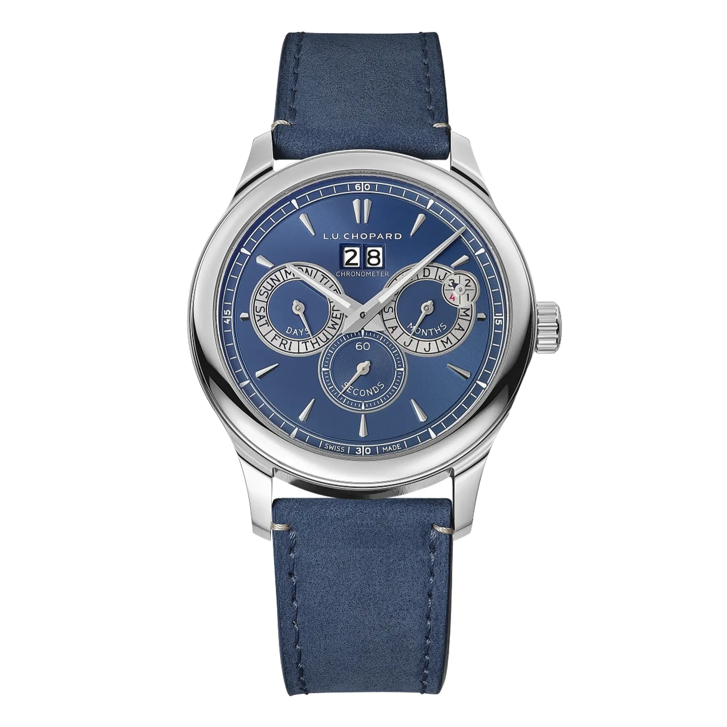 Montre Chopard L.U.C Perpetual Twin 43 mm, automatique, Lucent Steel™