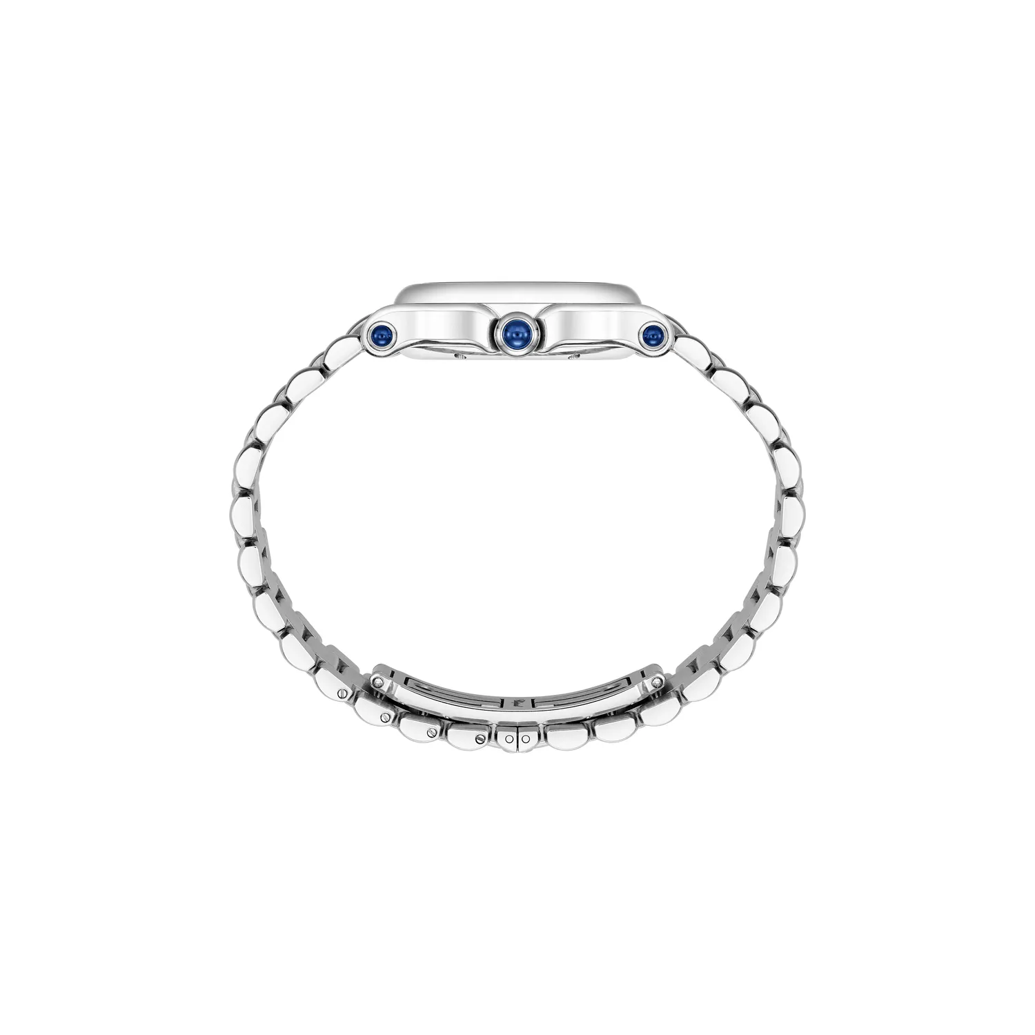 Montre HAPPY SPORT The First Quartz, Bracelet "galet" acier, Cadran argenté grainé chiffres romains
