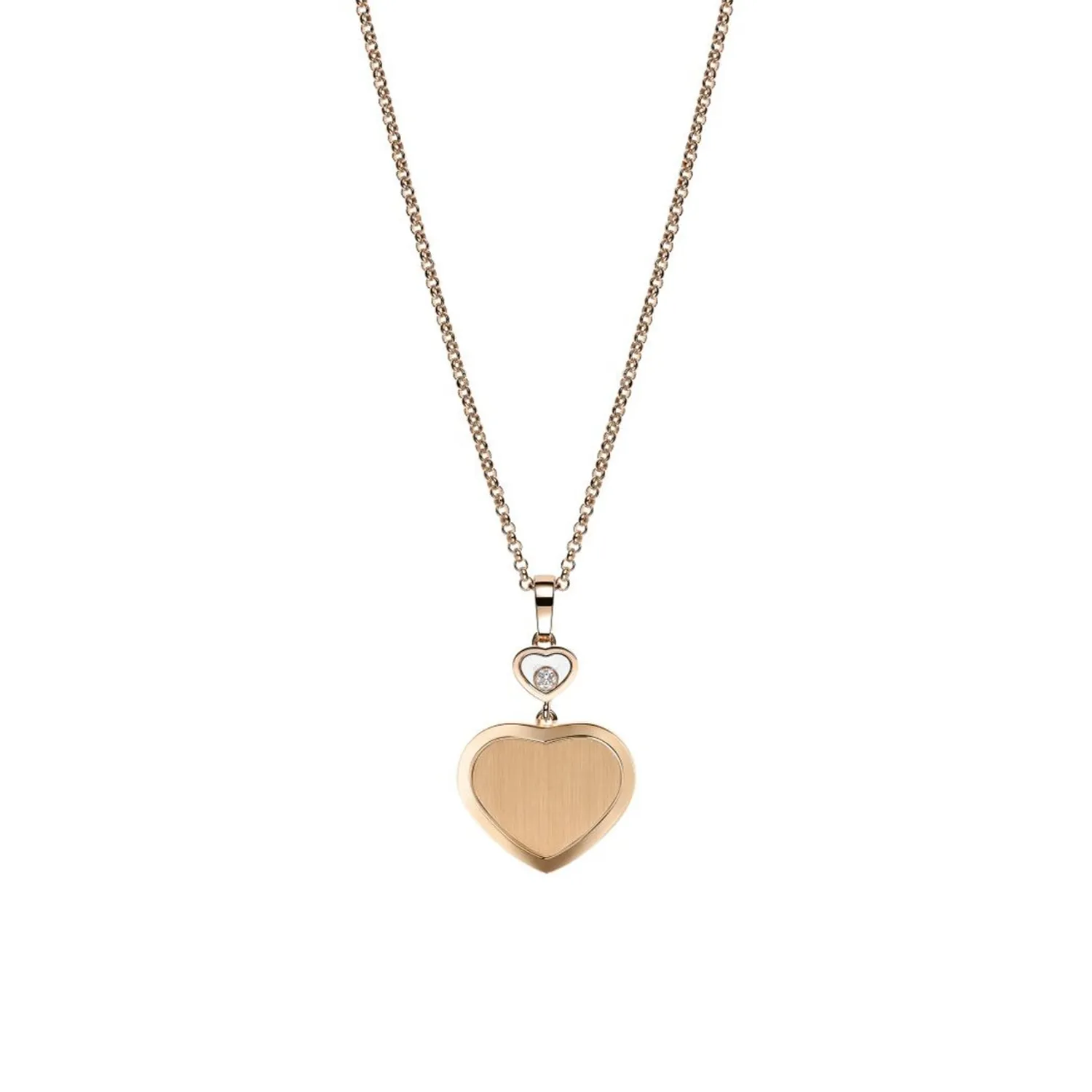 Collier Chopard Happy Hearts Golden Hearts en Or Rose et Diamants