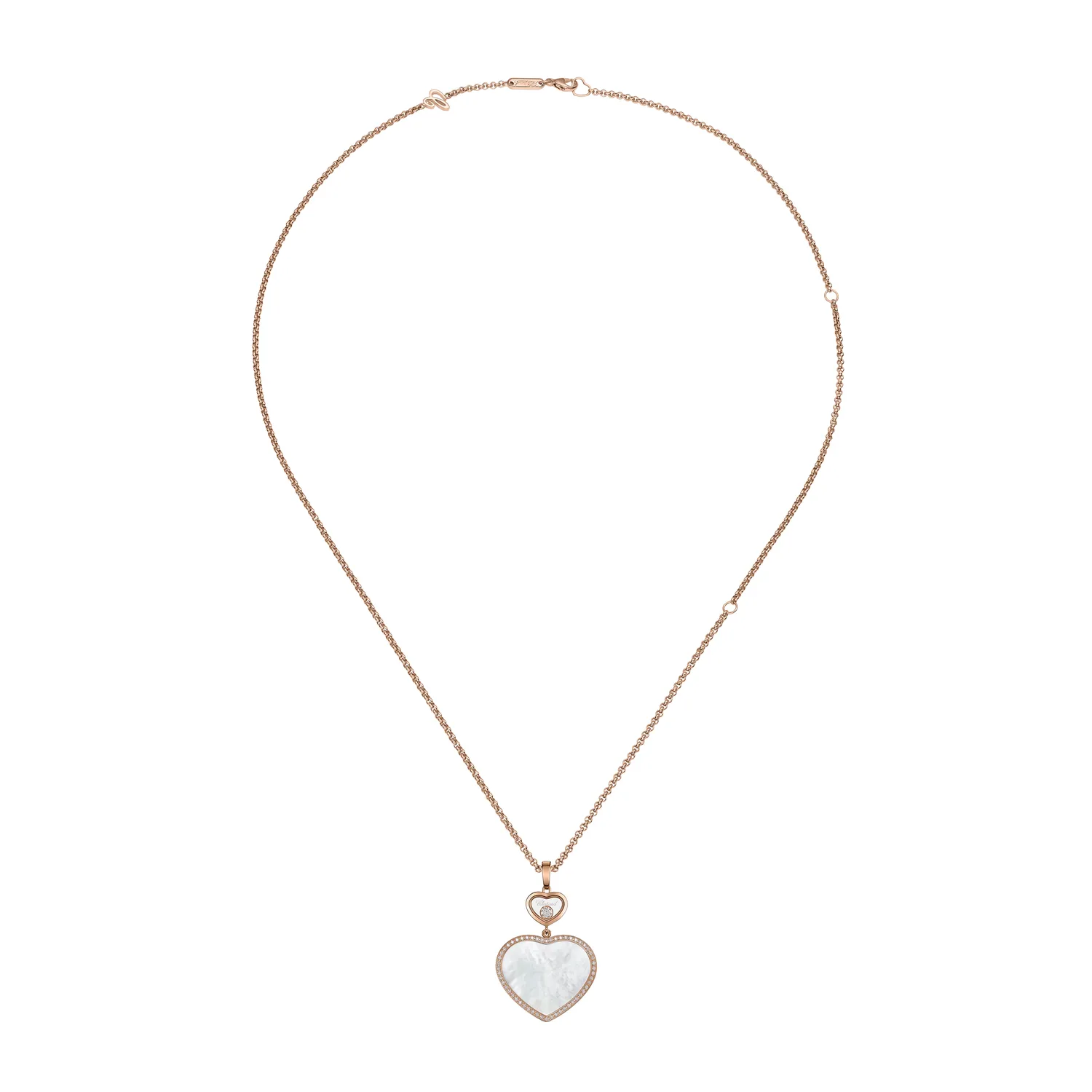 Pendentif Chopard Happy Hearts en Or rose et diamants