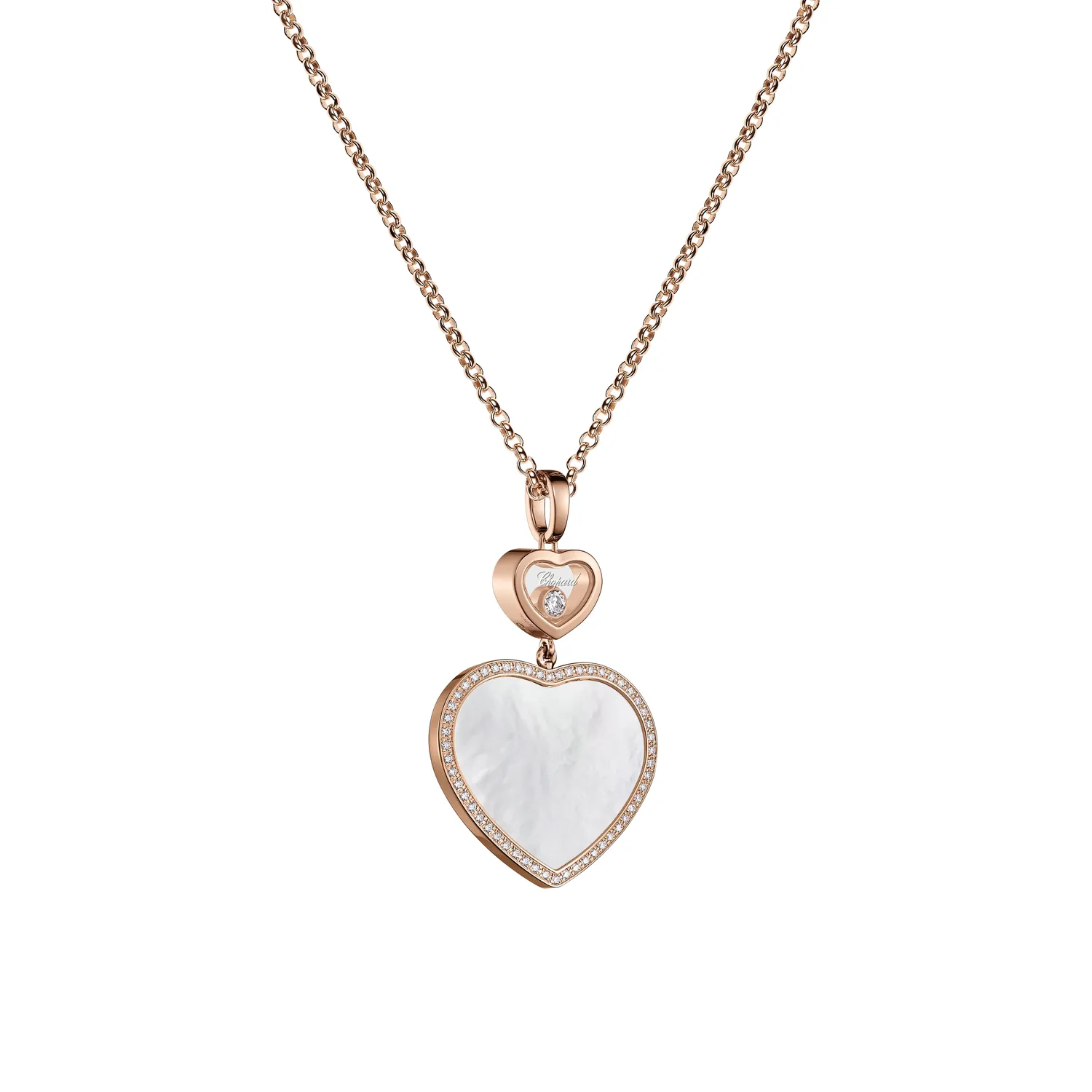 Pendentif Chopard Happy Hearts en Or rose et diamants