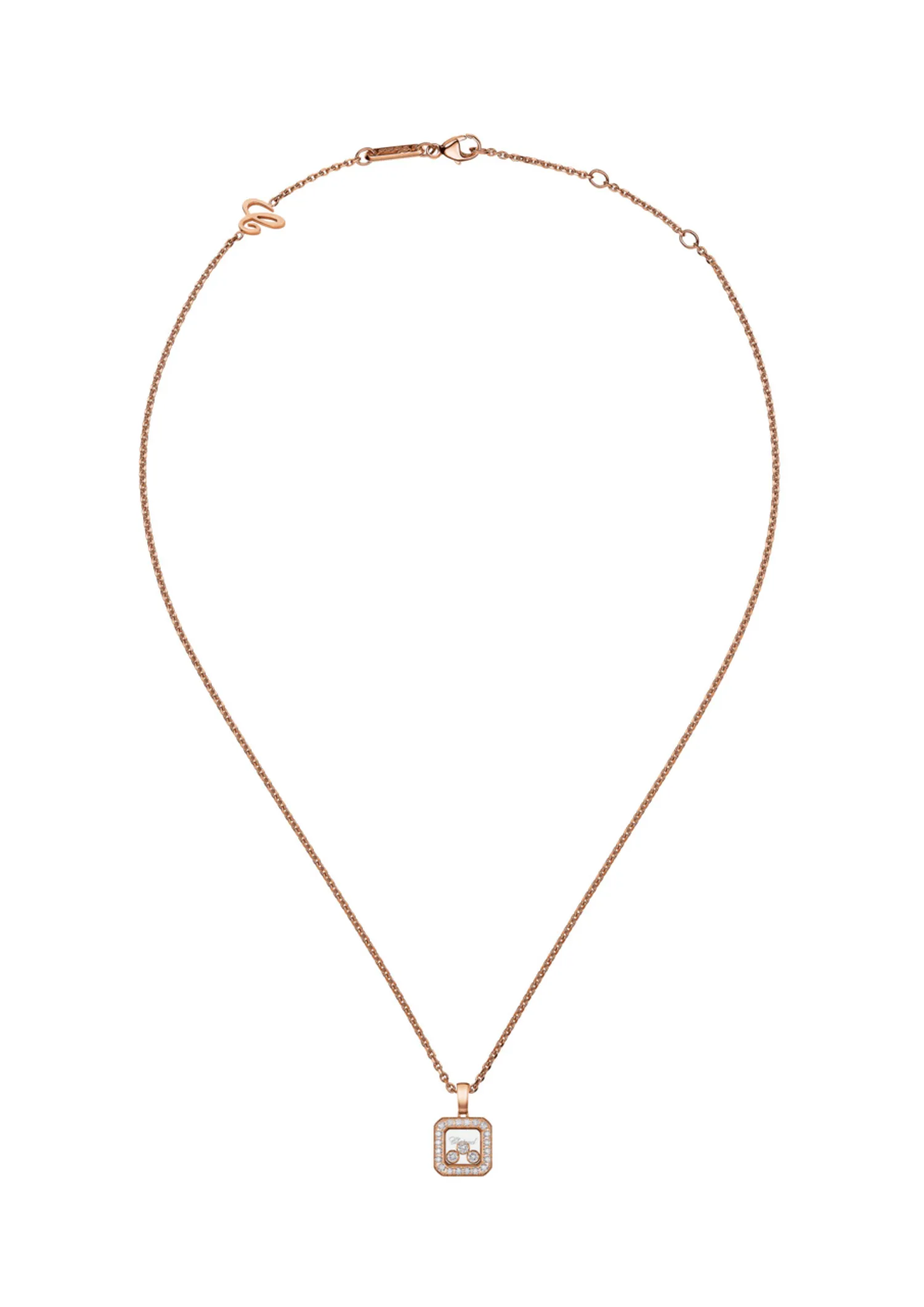 Pendentif Chopard Happy Diamonds Icons en Or Rose et Diamants