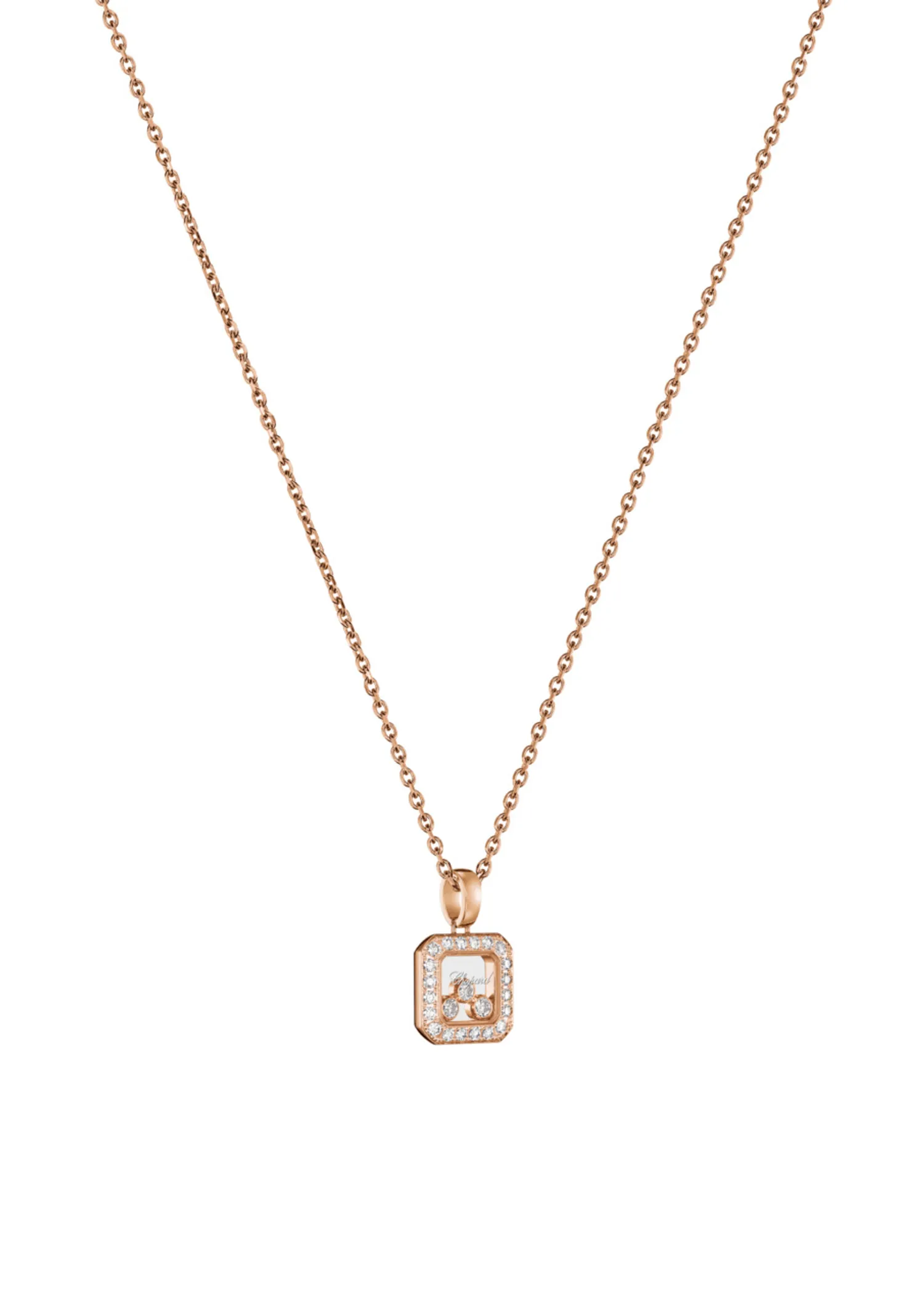 Pendentif Chopard Happy Diamonds Icons en Or Rose et Diamants