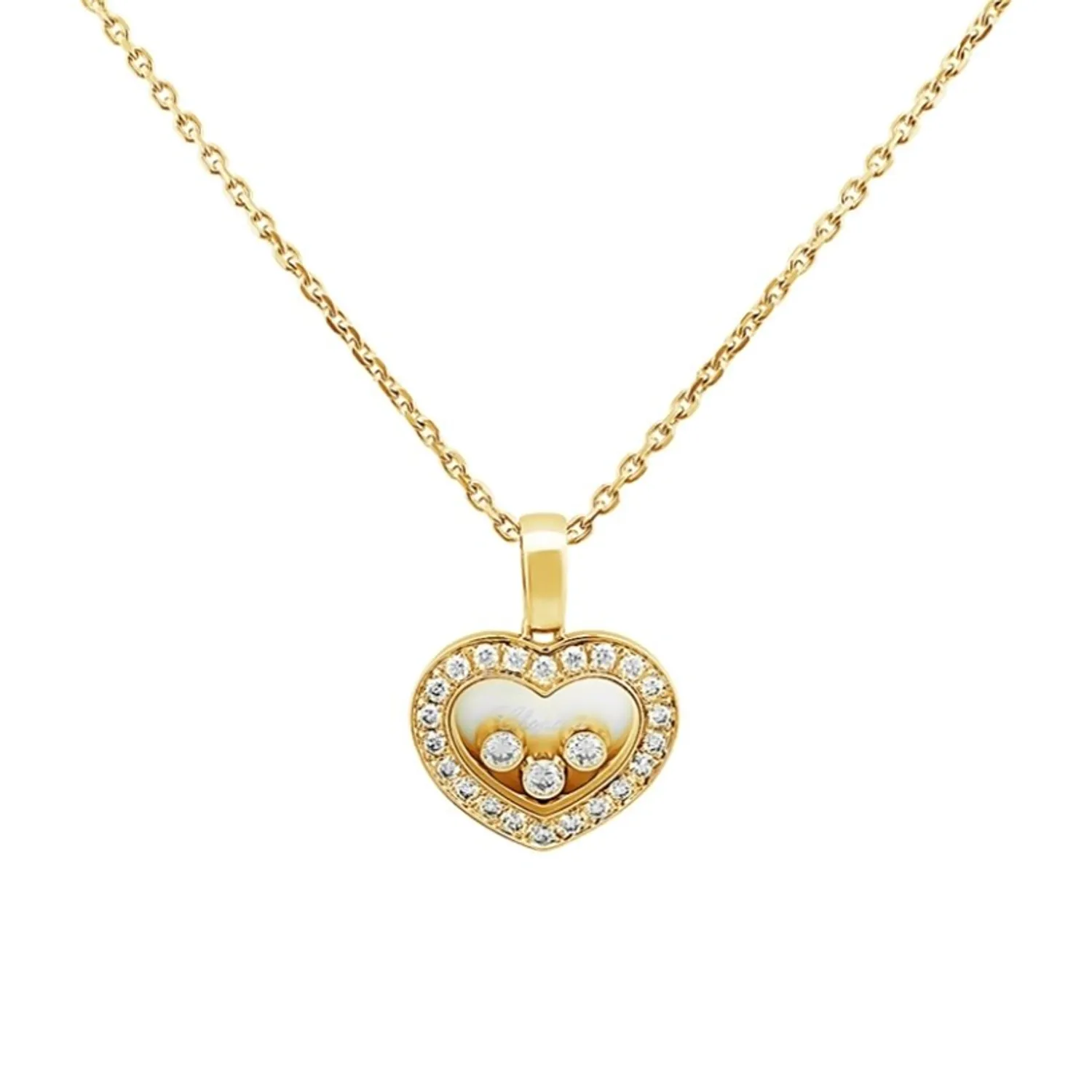 Pendentif Chopard Happy Diamonds en Or Jaune et Diamants