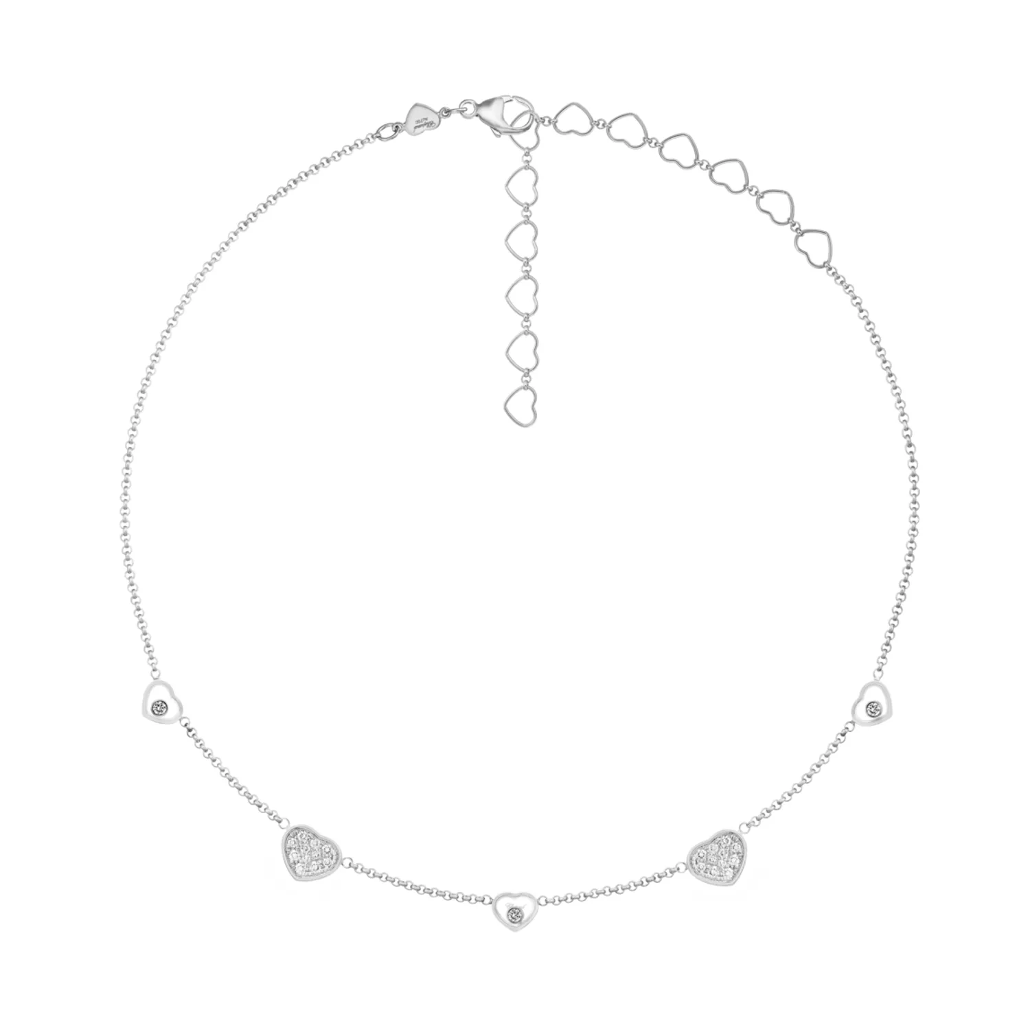 Collier MY HAPPY HEARTS 5 Coeurs asymétriques