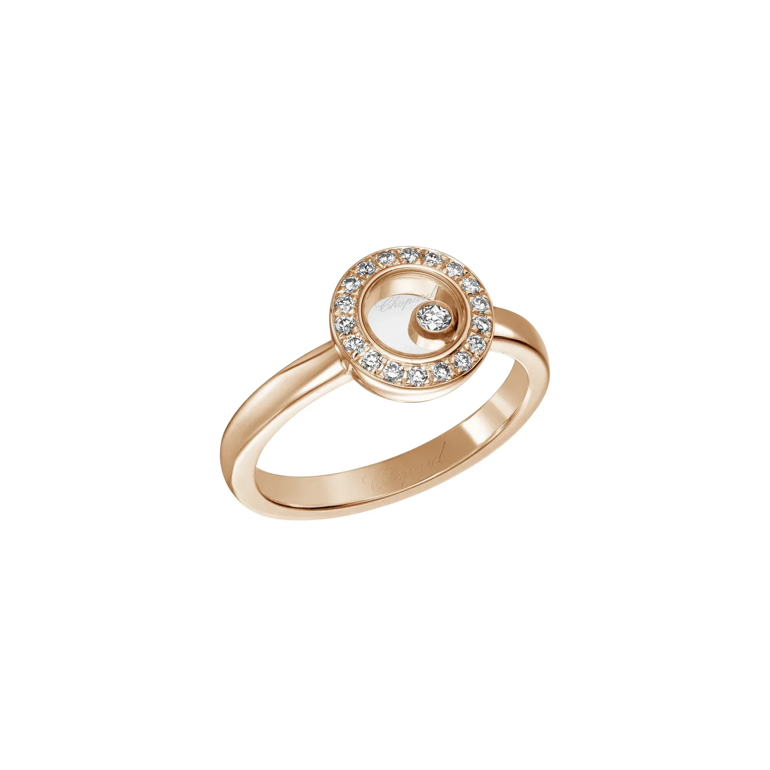 Bague Happy Diamonds ICONS Rond PM pavée