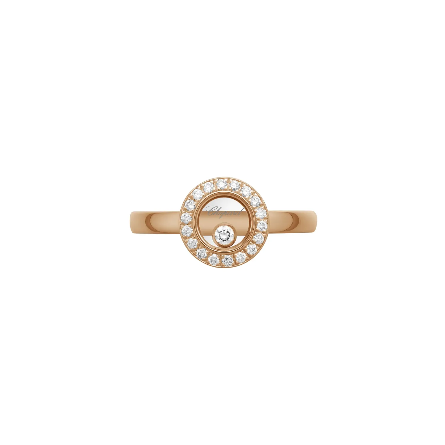 Bague Happy Diamonds ICONS Rond PM pavée